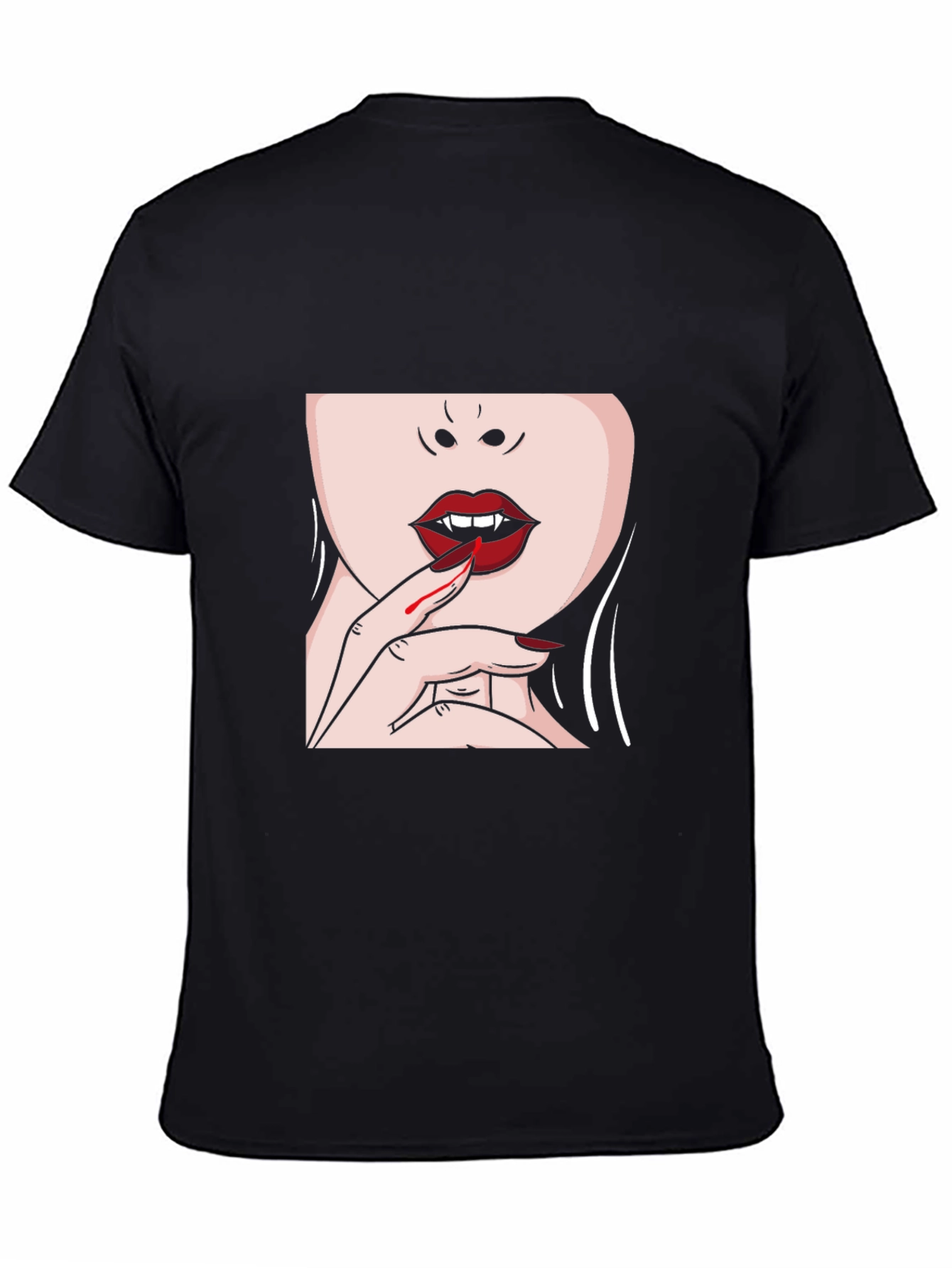 Black Vampire Kiss Graphic T-Shirt - Black view 4
