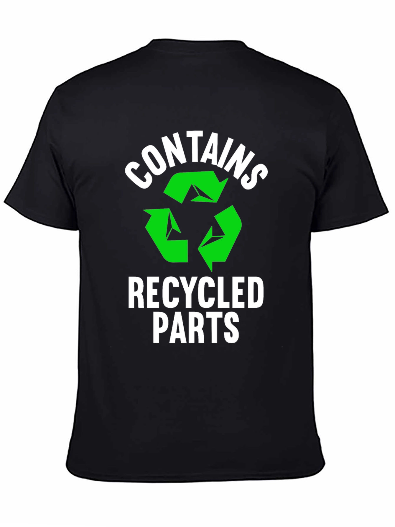 Black Contains Recycled Parts T-Shirt view 4