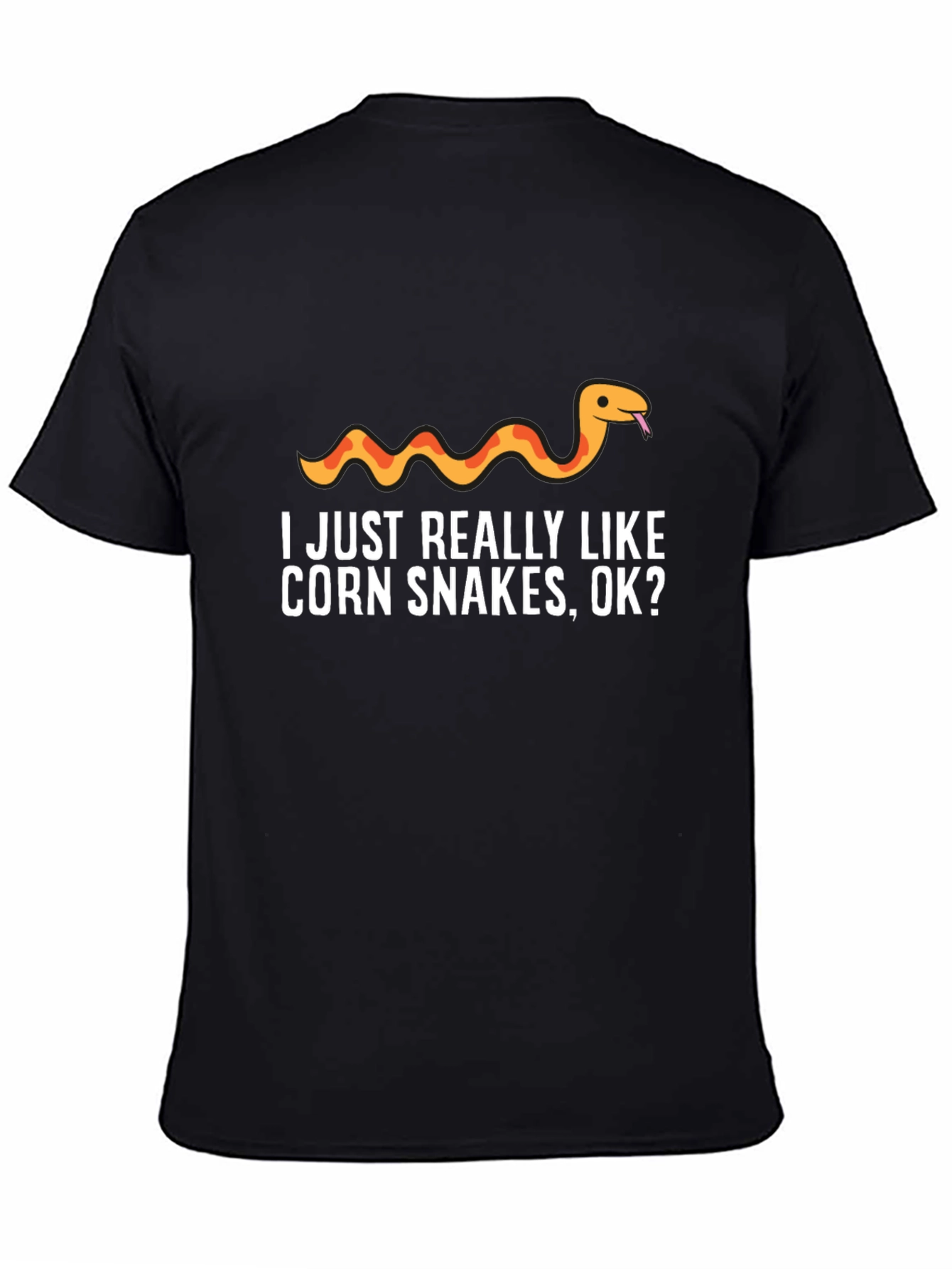 Black Corn Snake Lover T-Shirt - I Just Really Like Corn Snakes, OK? view 4