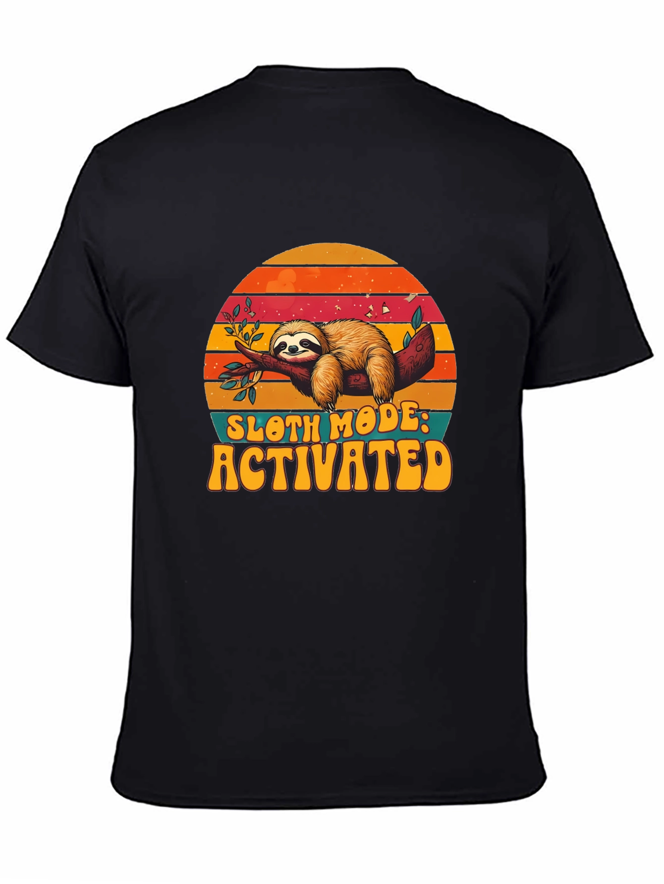 Black Sloth Mode Activated T-Shirt - Relaxed Fit view 4