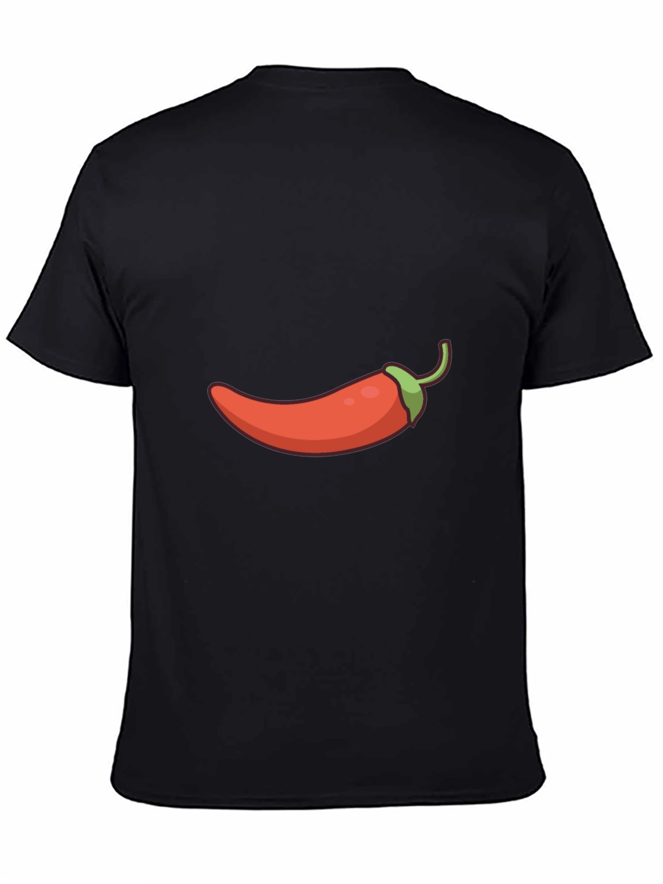 Black Chili Pepper Graphic Tee - Spicy Style Statement view 4
