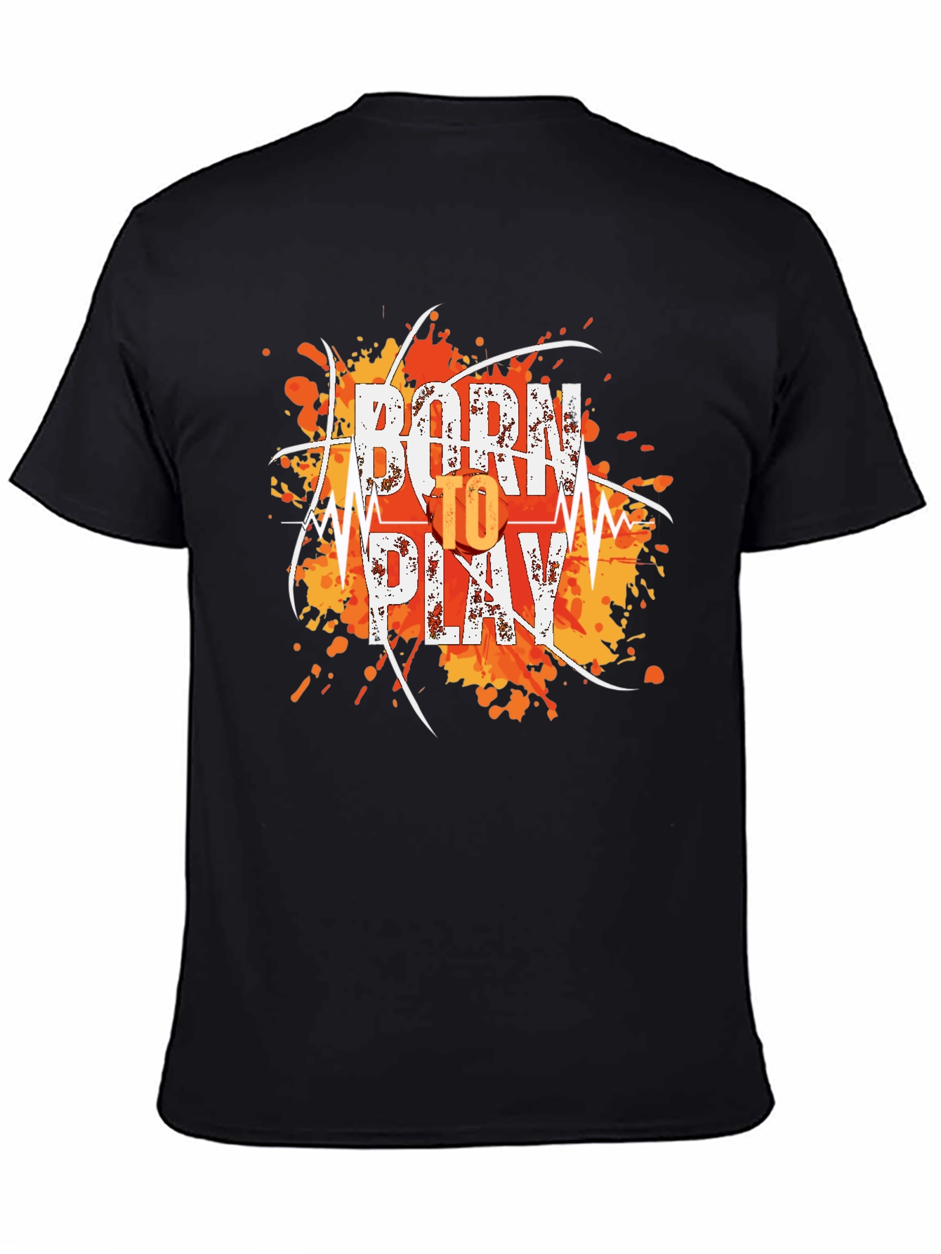 Black Born to Play Graphic T-Shirt - Stylish and Comfortable view 4