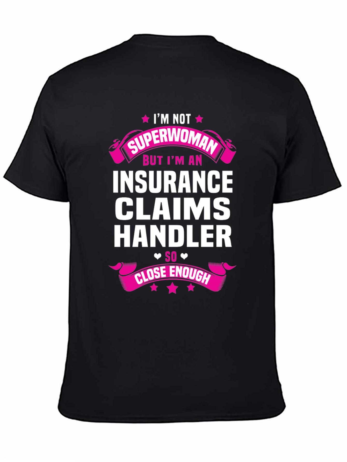 Black Insurance Claims Handler Funny T-Shirt view 4