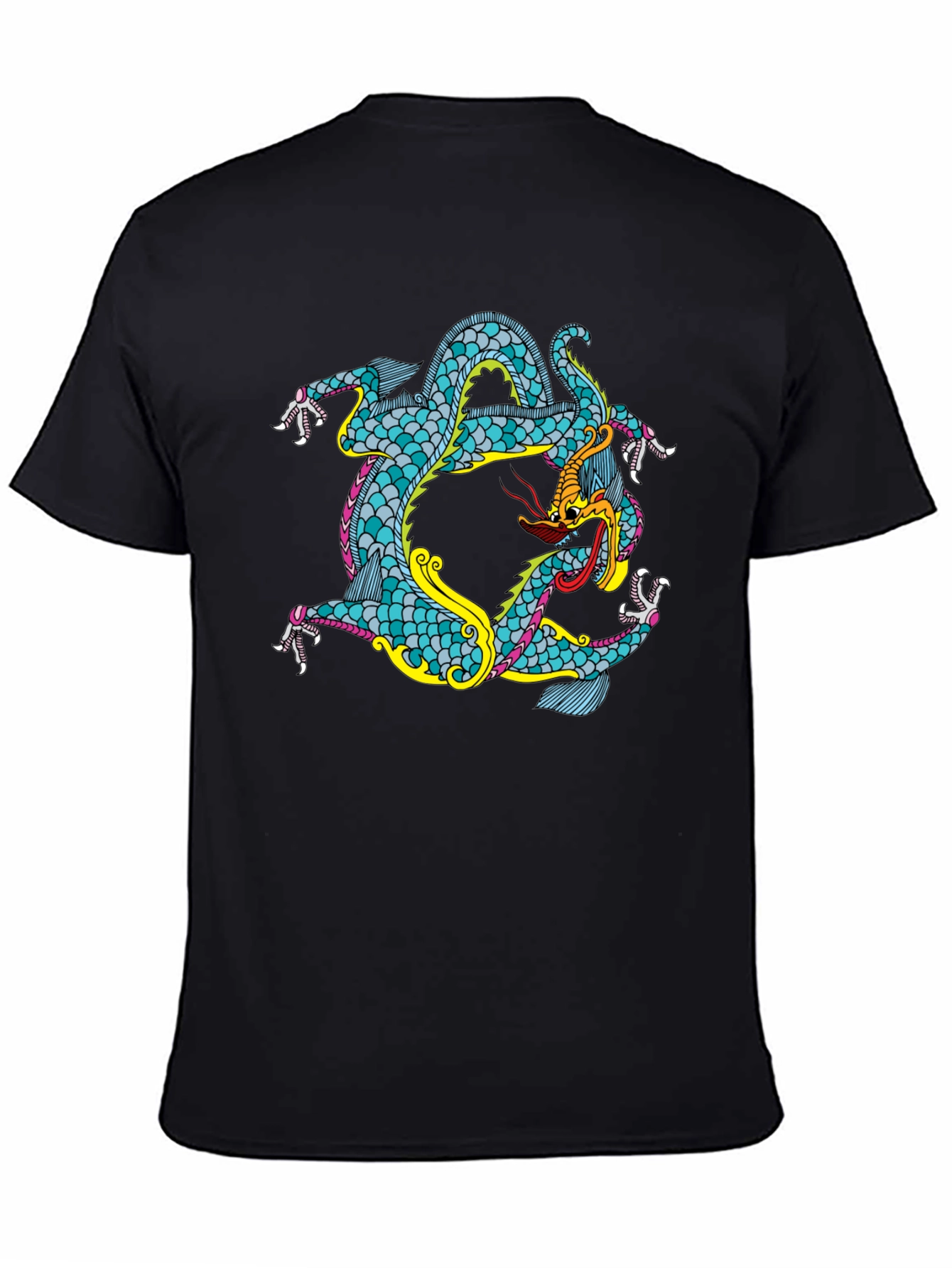 Black Dragon Graphic Black T-Shirt view 4