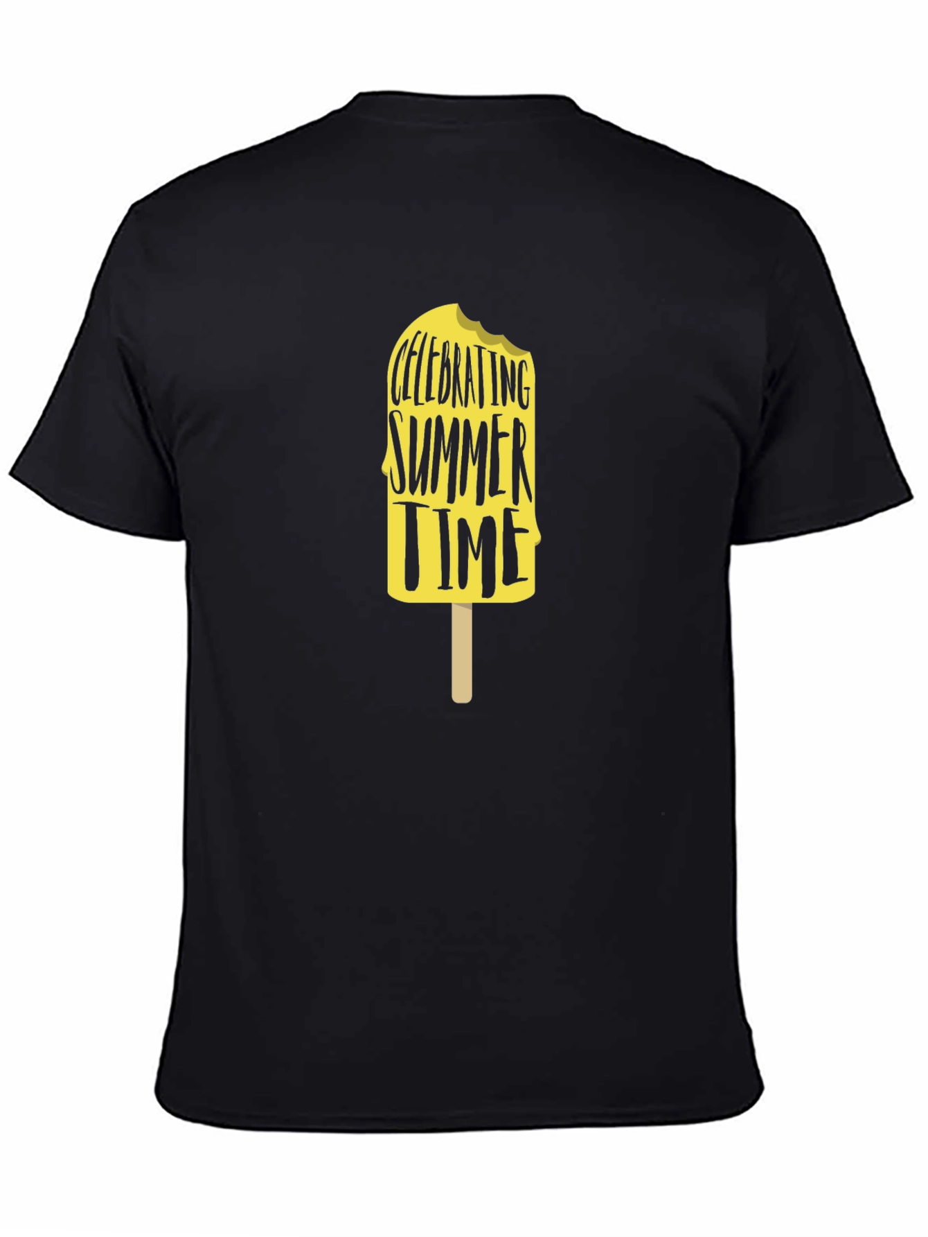 Black Summer Time Celebration T-Shirt view 4
