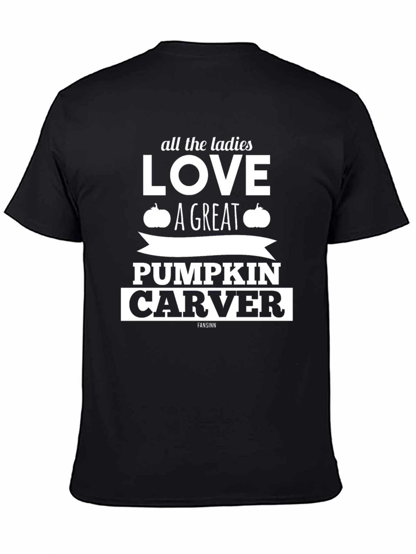Black Pumpkin Carver Graphic Tee - Halloween Style view 4