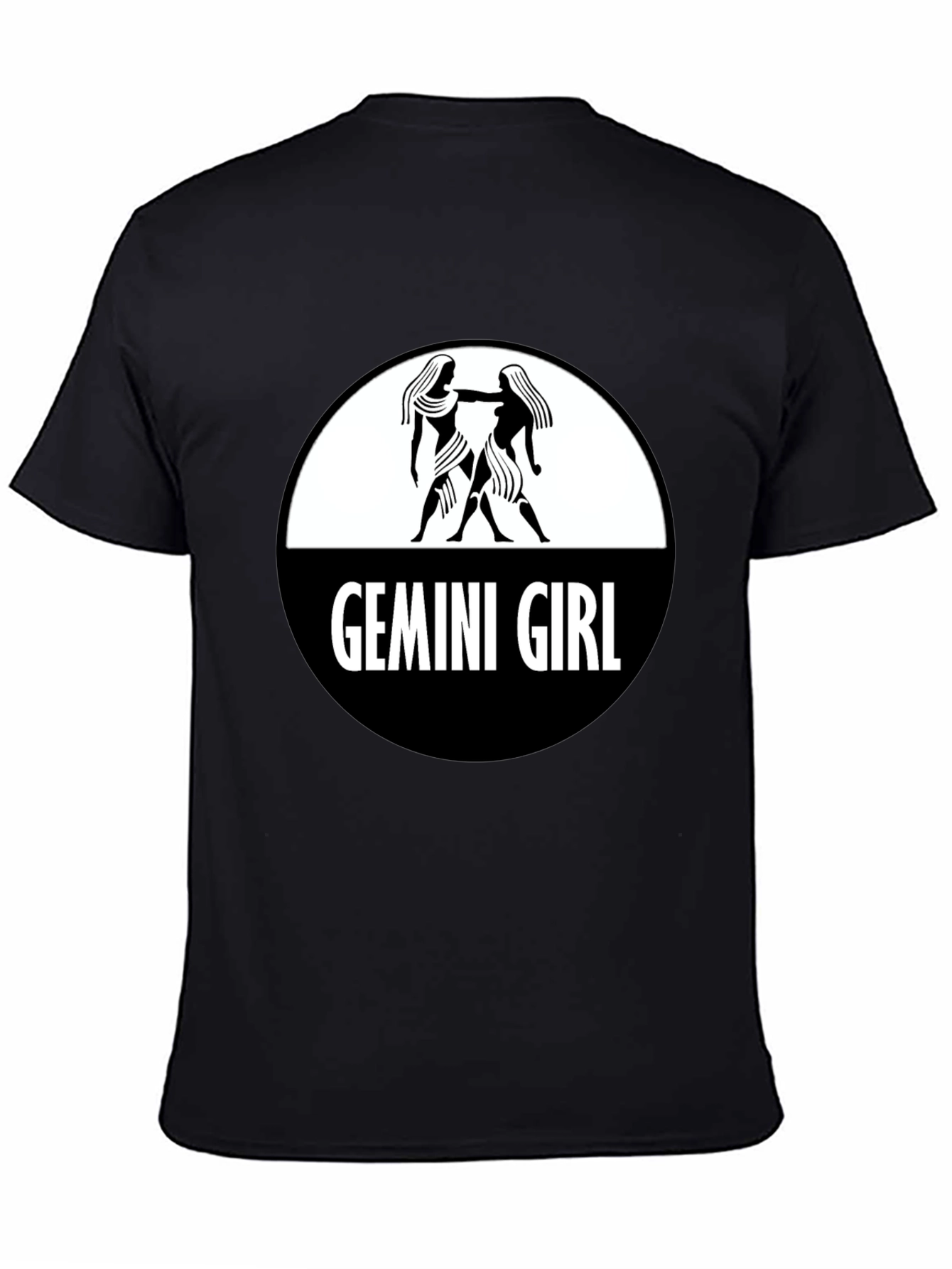 Black Gemini Girl Graphic Tee - Black T-Shirt view 4