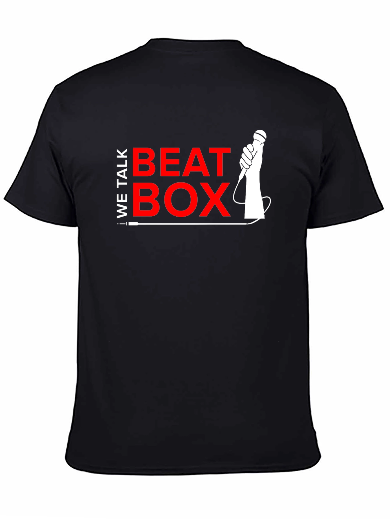 Black We Talk Beat Box Graphic T-Shirt view 4