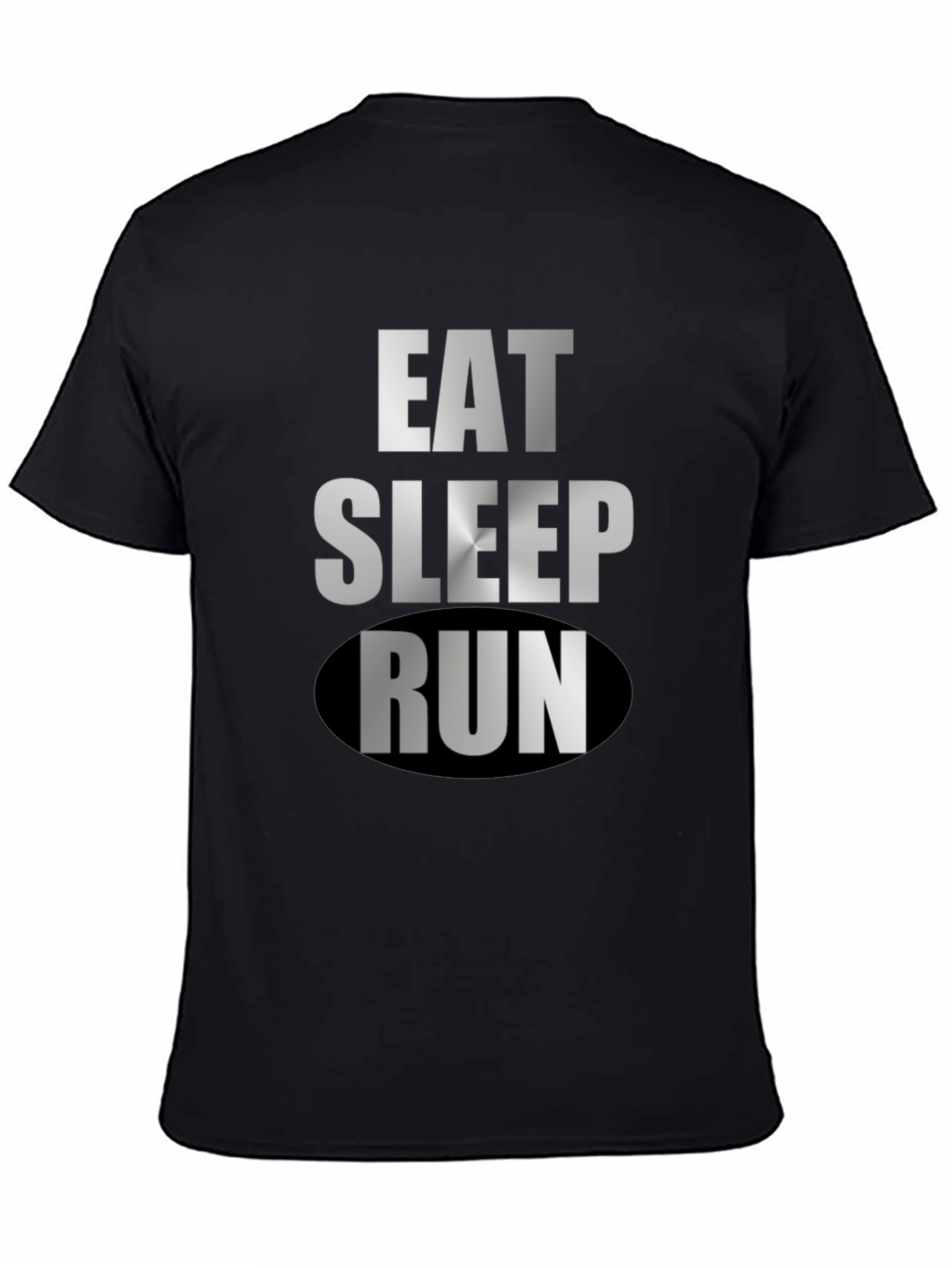 Black Eat Sleep Run Black Graphic Tee view 4