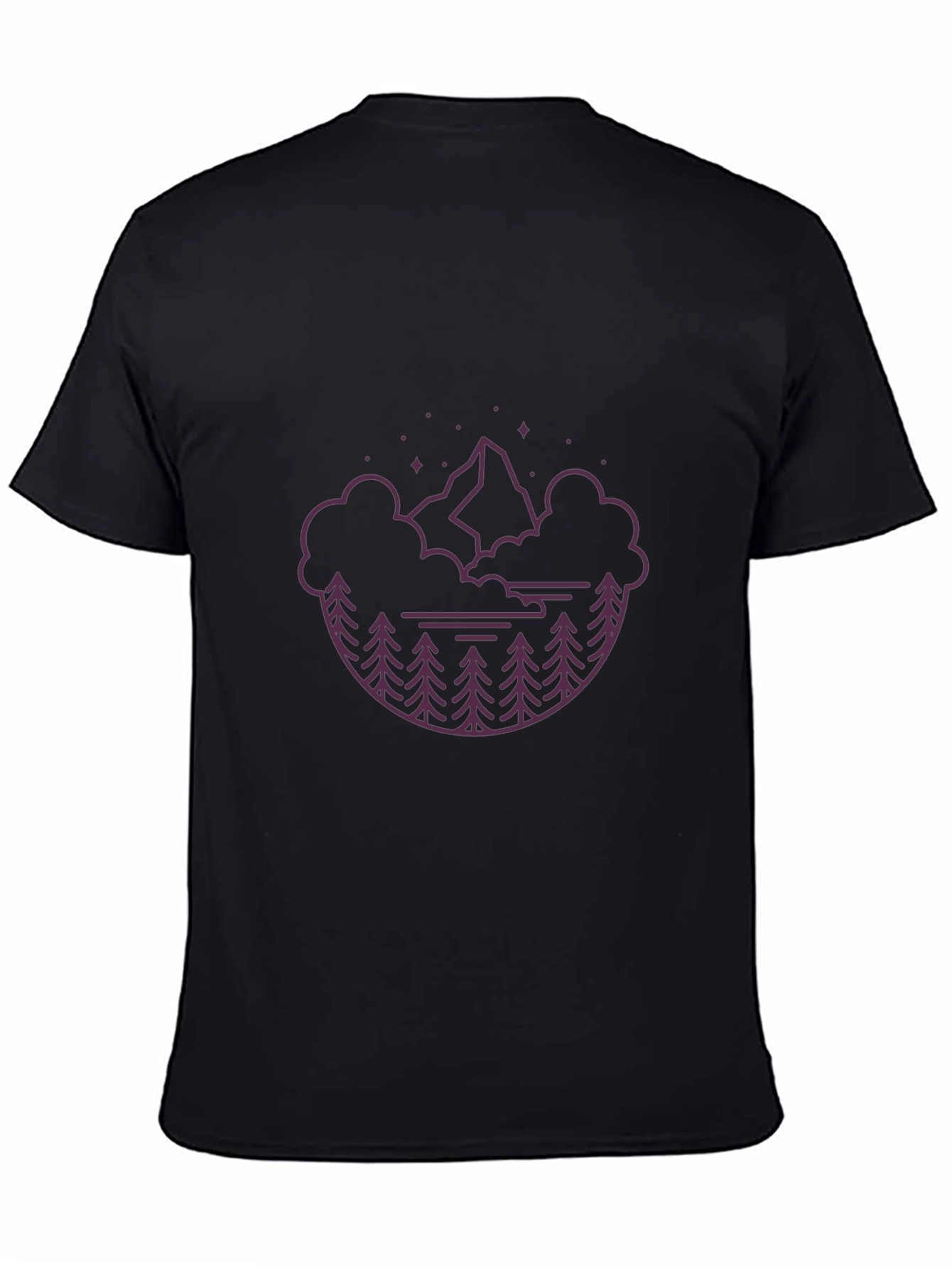Black Mountainscape Graphic Tee - Nature Inspired Design view 4