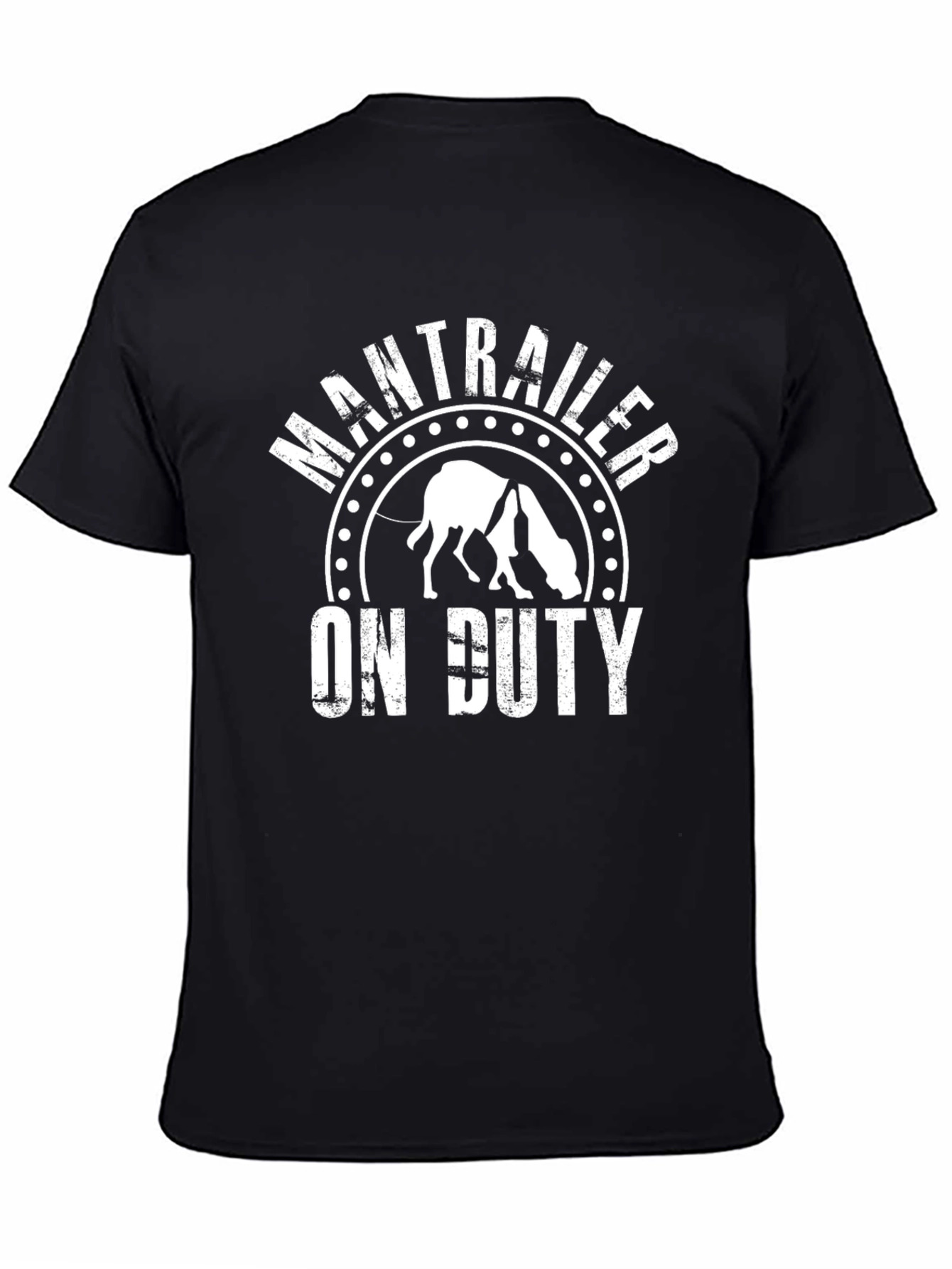 Black ManTrailer On Duty Graphic Tee - Black view 4