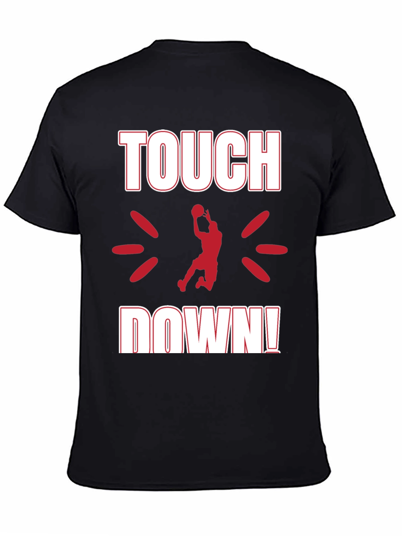 Black Touchdown Graphic Tee - Black Cotton Jersey view 4