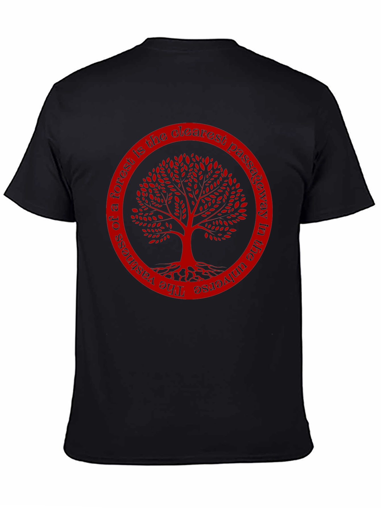 Black Tree of Life T-Shirt - Forest Passageway Tee view 4