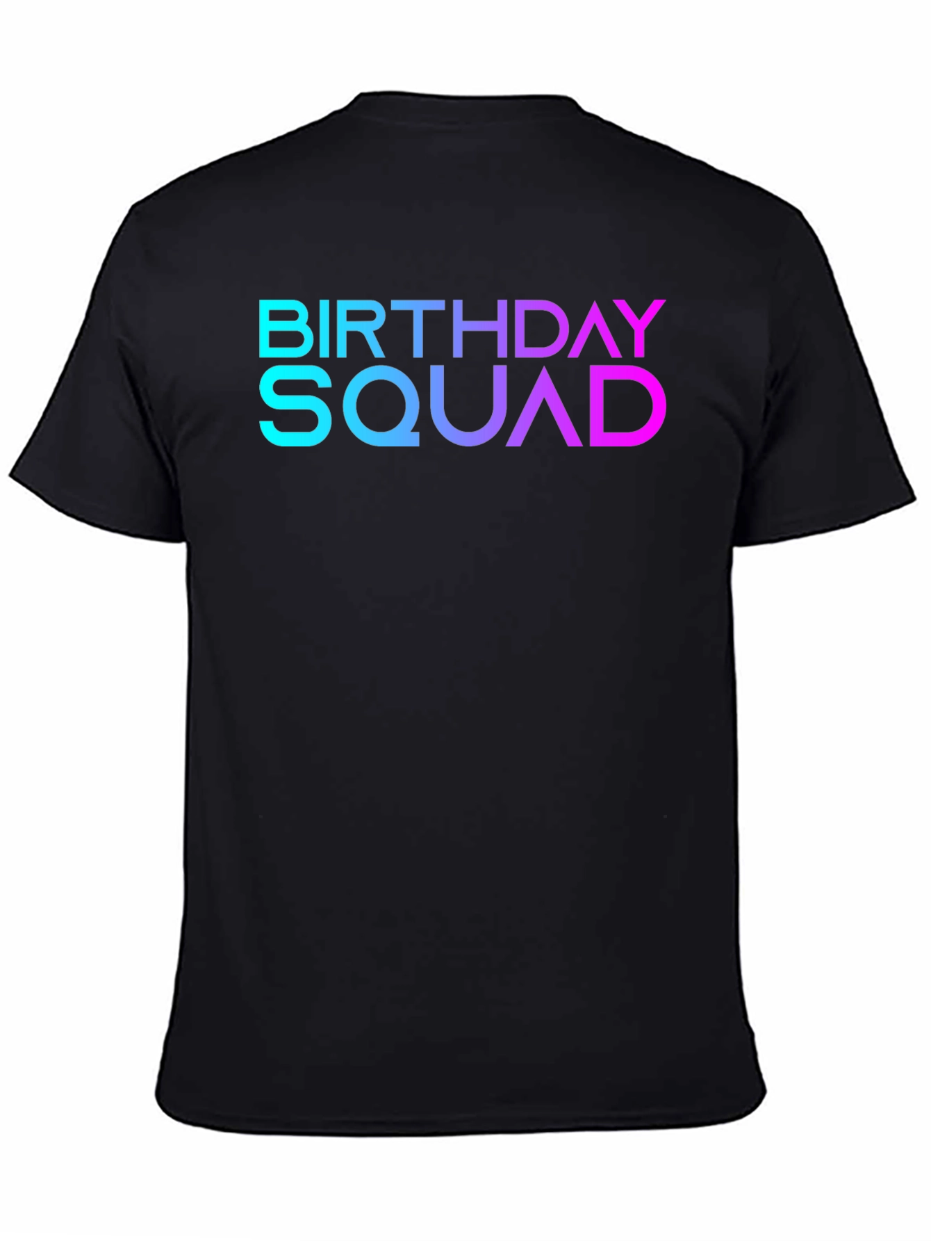 Black Birthday Squad Graphic T-Shirt view 4