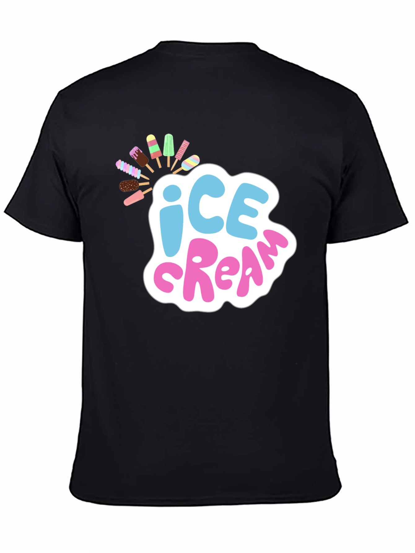 Black Ice Cream Graphic T-Shirt - Fun Summer Style view 4
