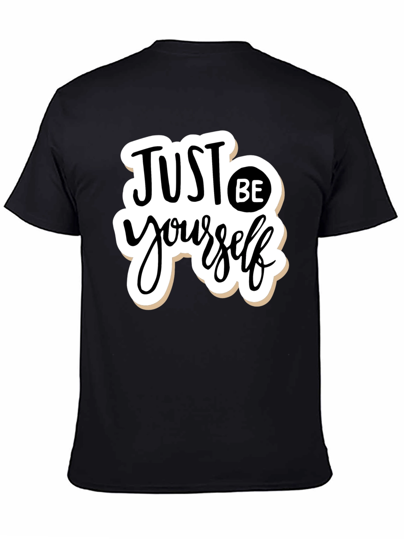 Black Just Be Yourself Graphic T-Shirt - Black view 4