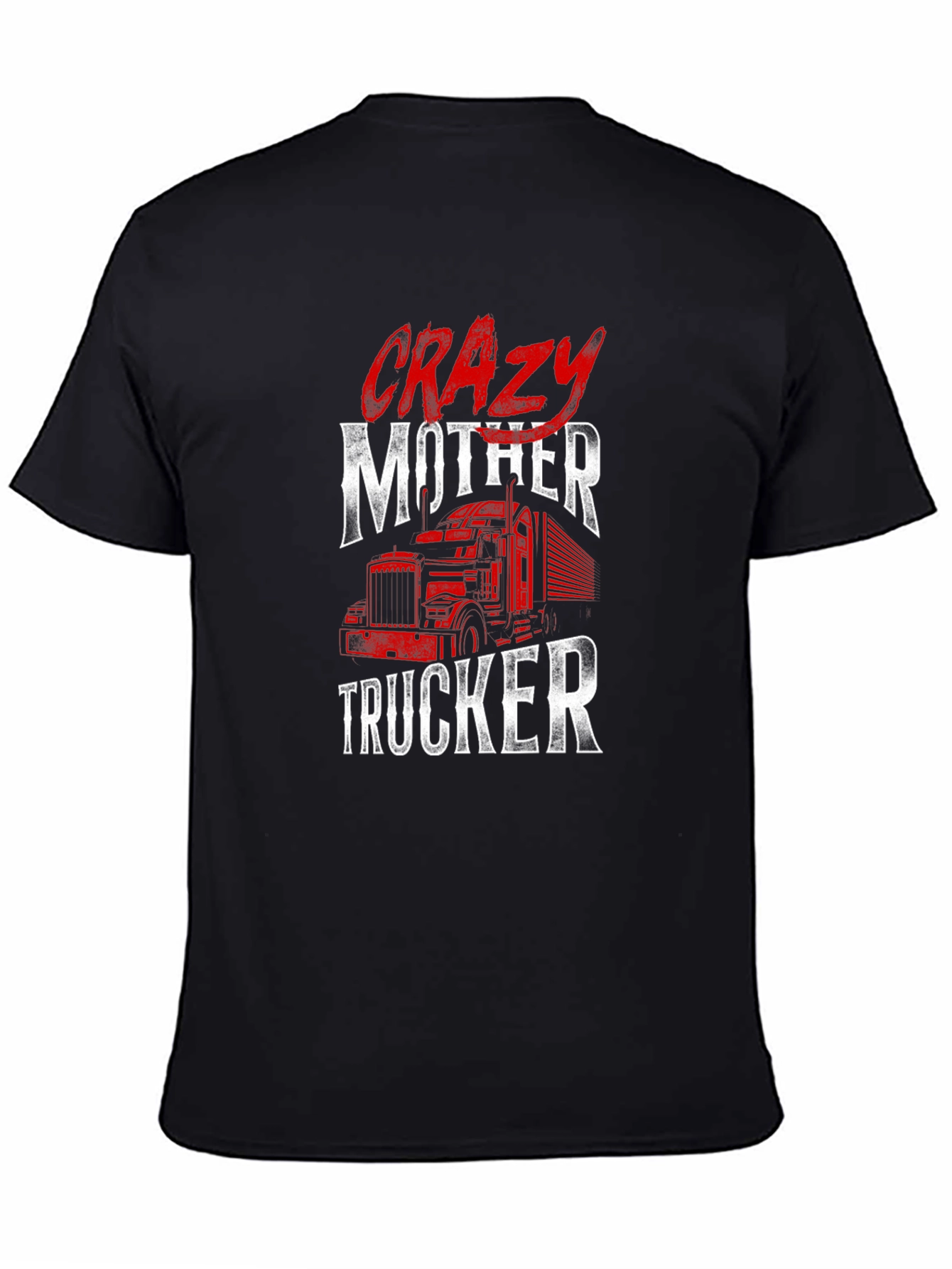 Black Crazy Mother Trucker Graphic Tee view 4
