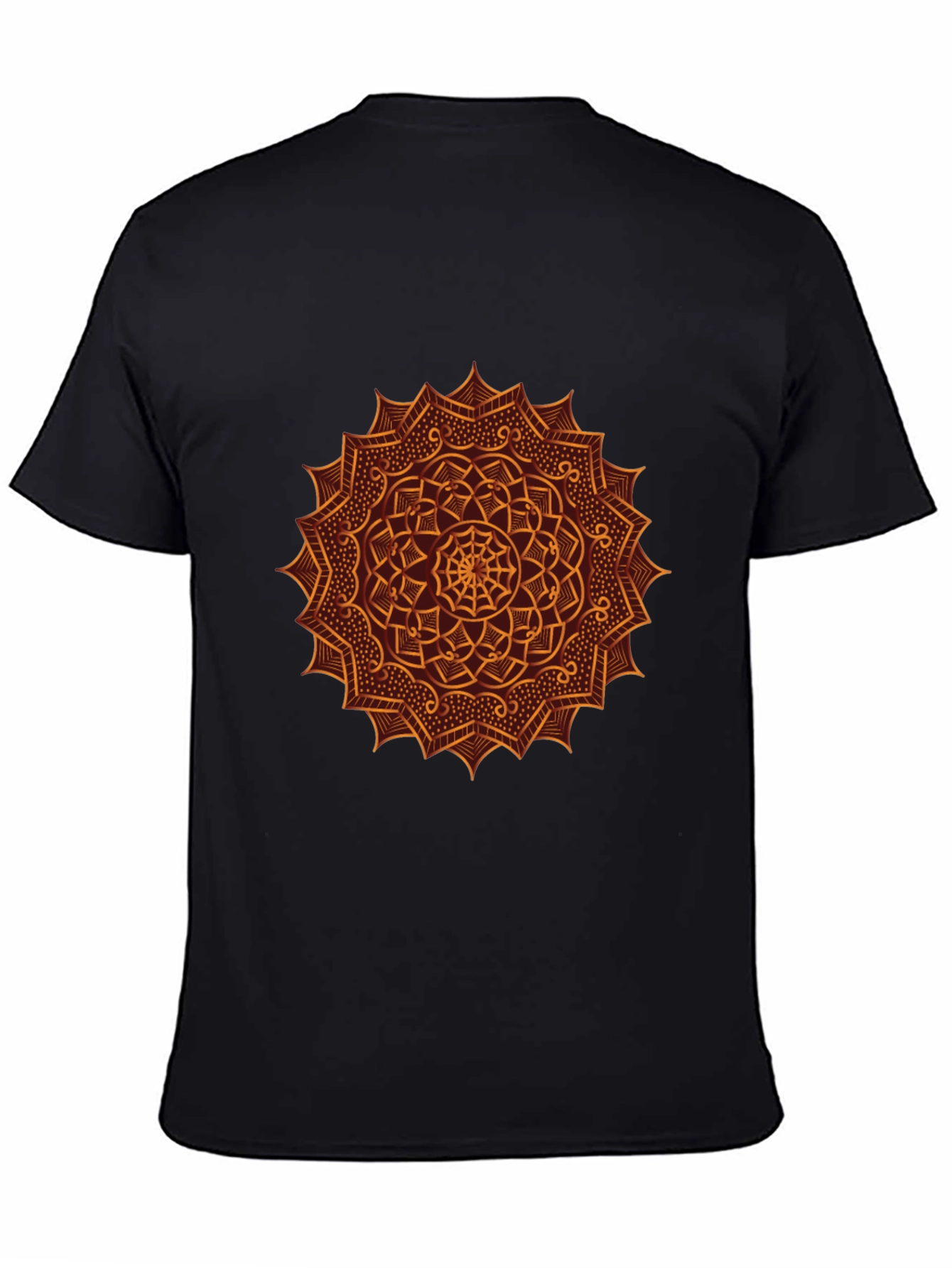 Black Mandala Graphic Tee - Black view 4