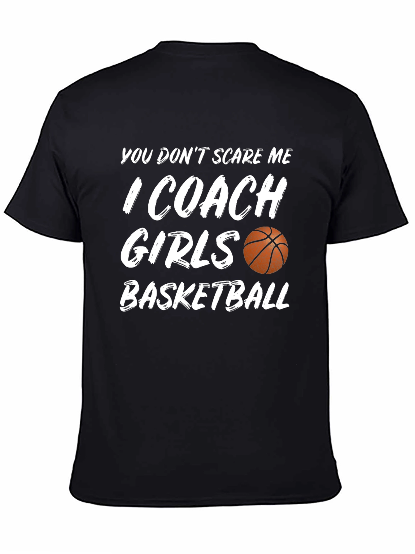 Black Basketball Coach Girls T-Shirt view 4
