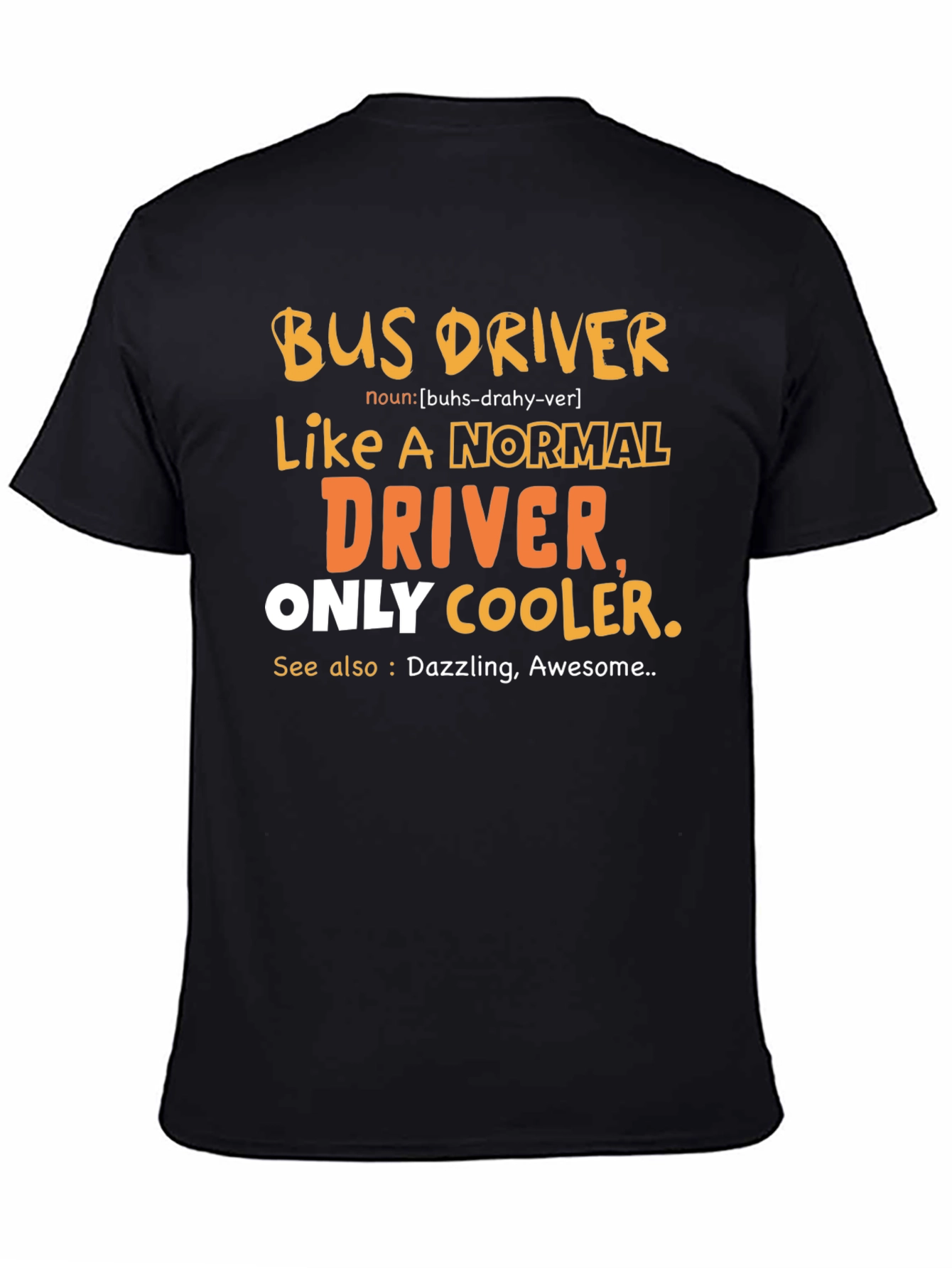 Black Bus Driver Graphic Tee - Cool & Awesome view 4