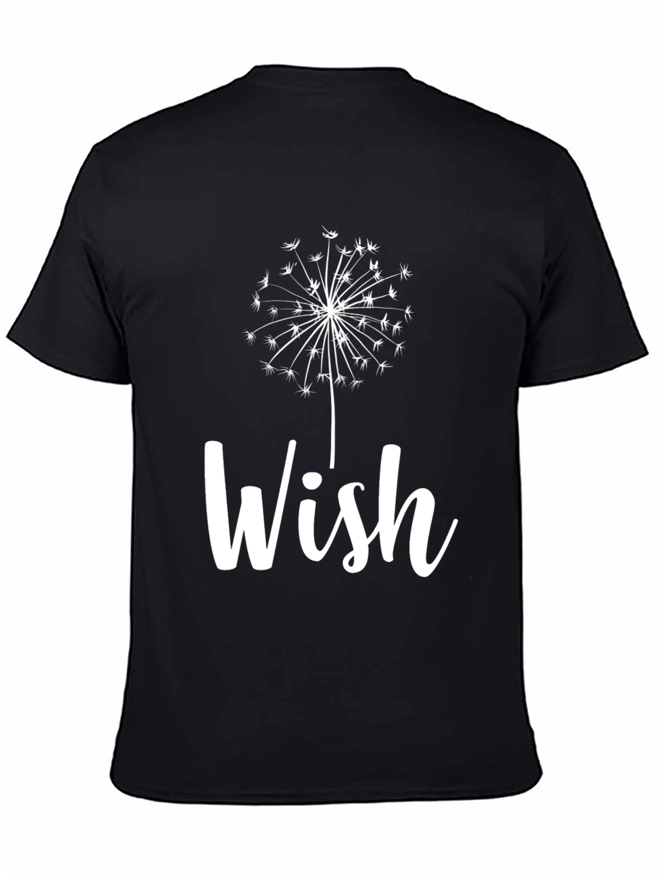 Black Wish Dandelion Graphic T-Shirt - Soft Cotton Tee view 4