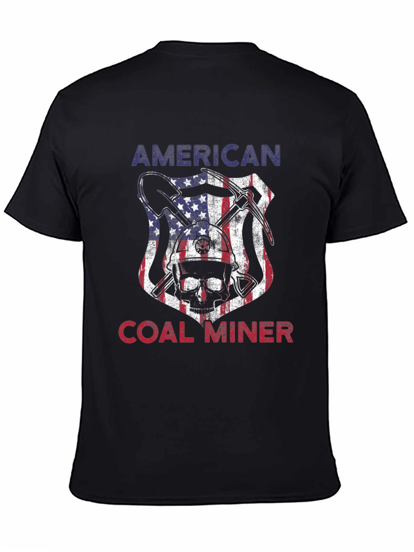Black American Coal Miner Graphic Tee view 4