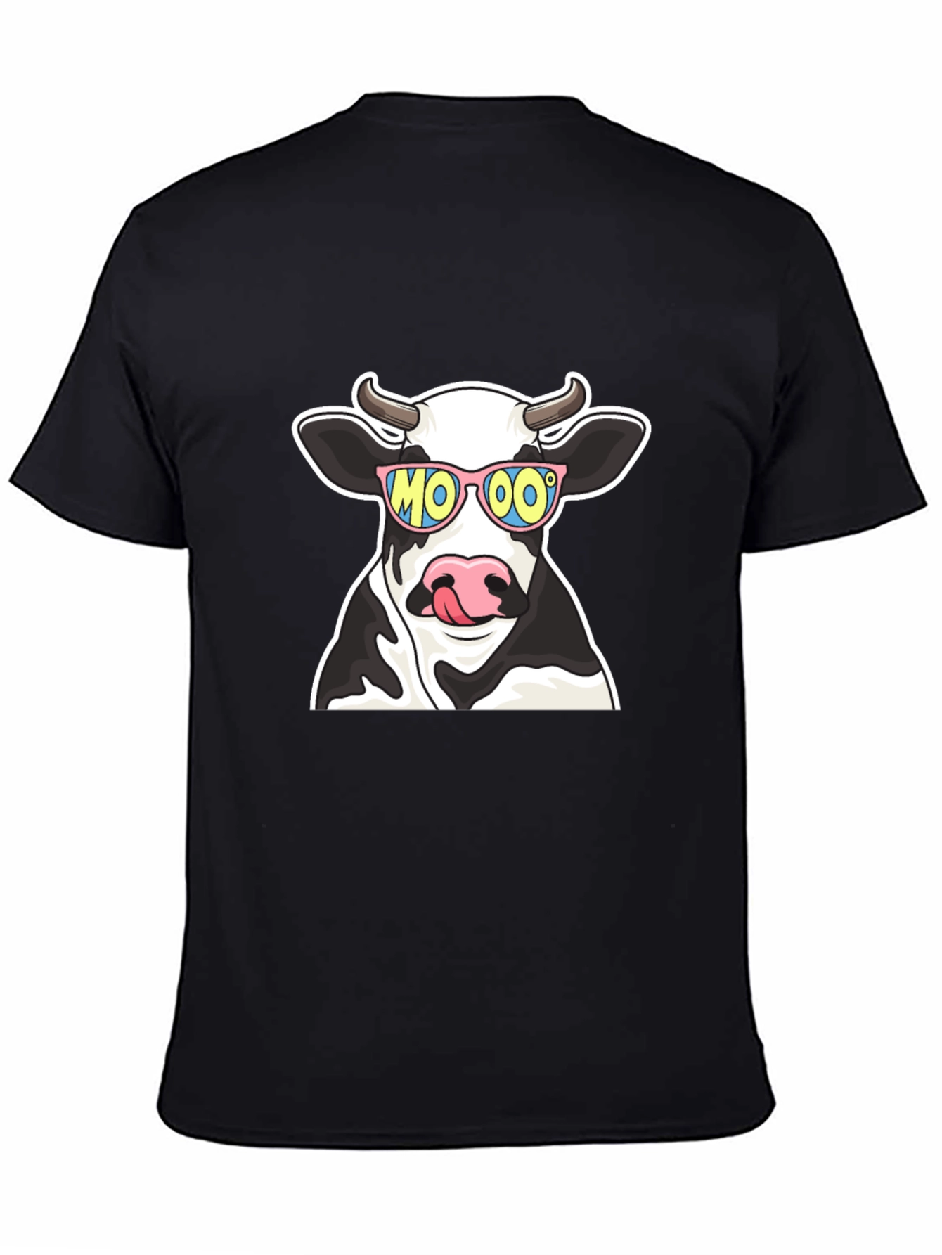 Cool Cow MOOO T-Shirt - Black Cotton Tee - 4