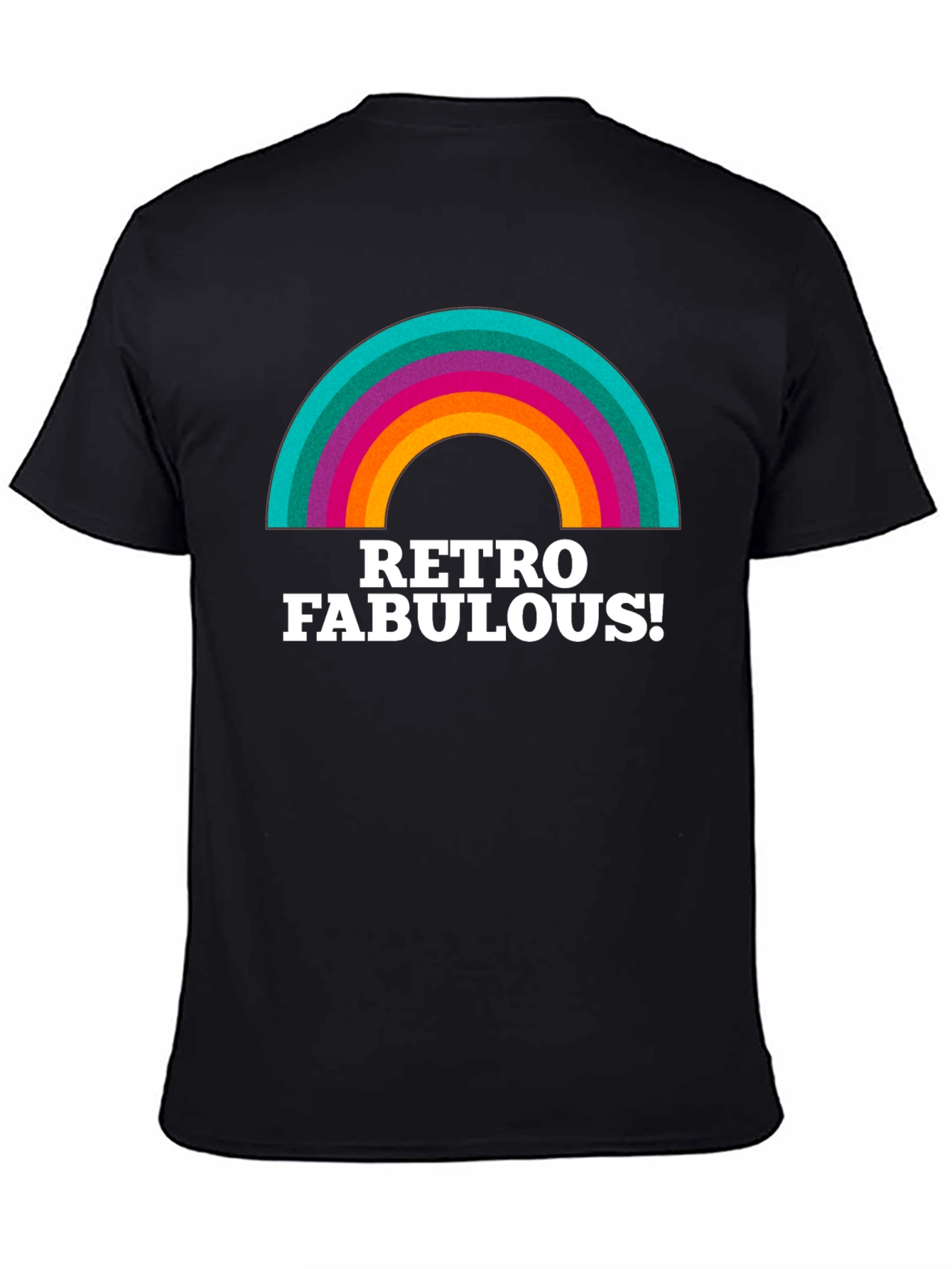 Black Retro Fabulous Graphic Tee view 4