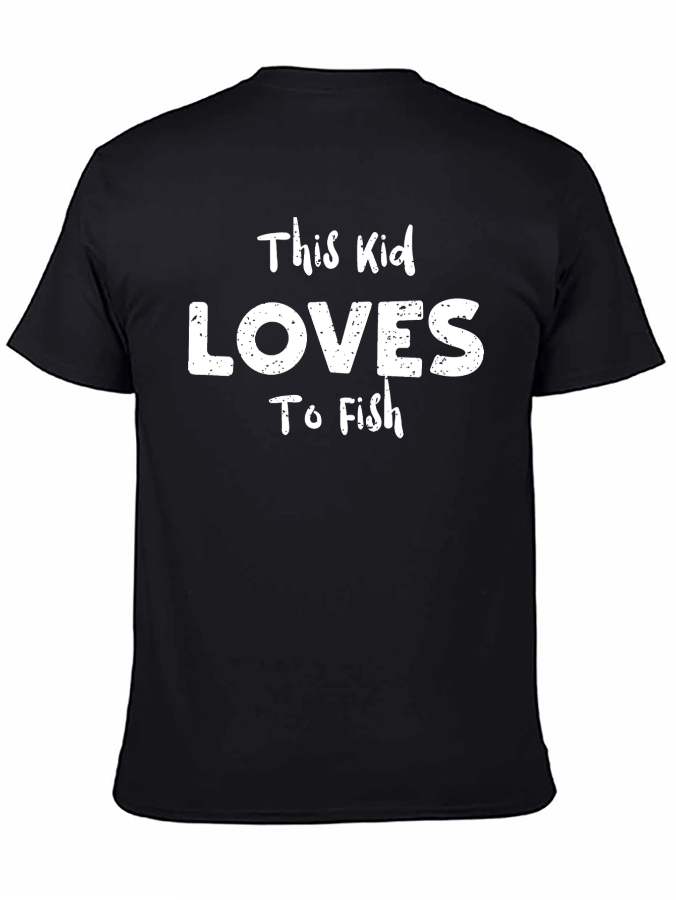 Black This Kid Loves To Fish - Graphic T-Shirt view 4