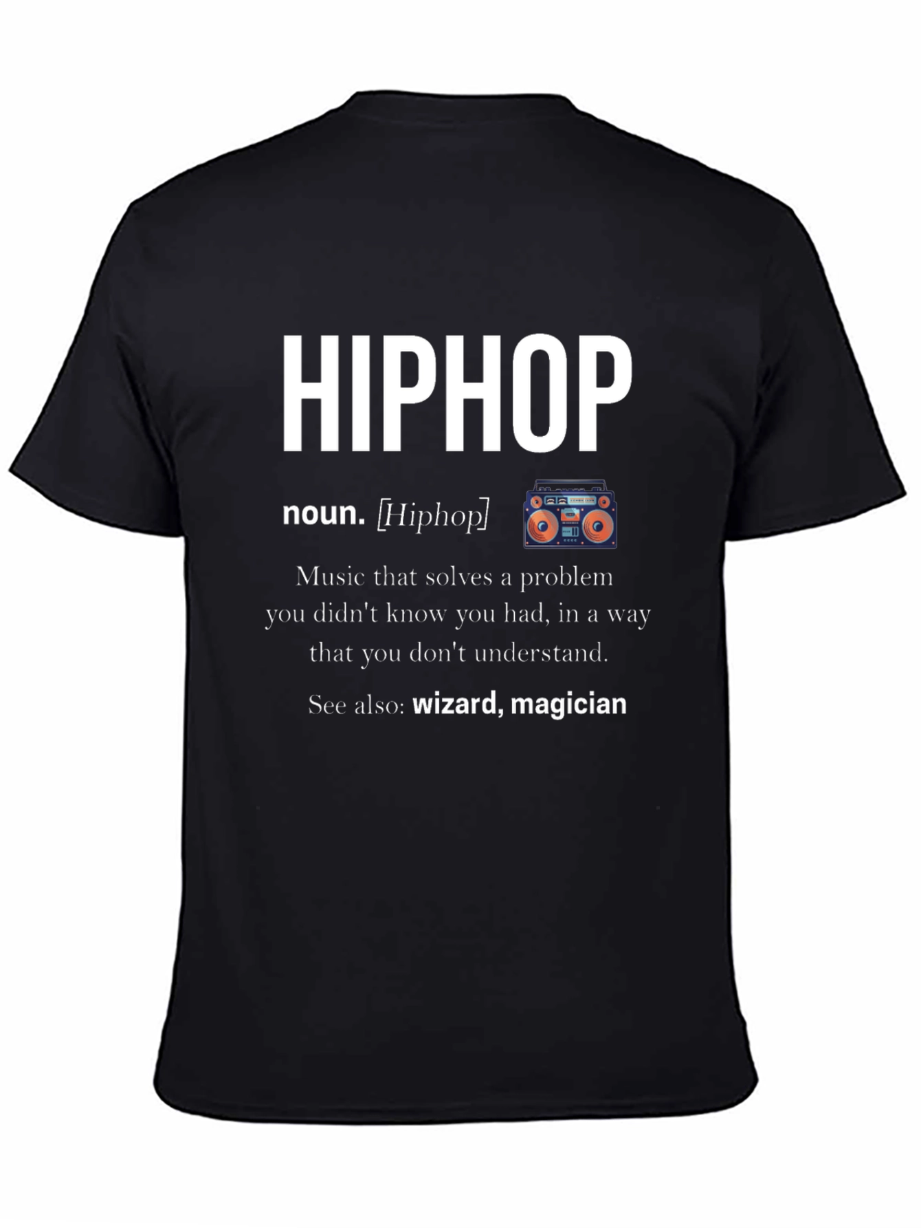 Black Hiphop Definition Black T-Shirt view 4