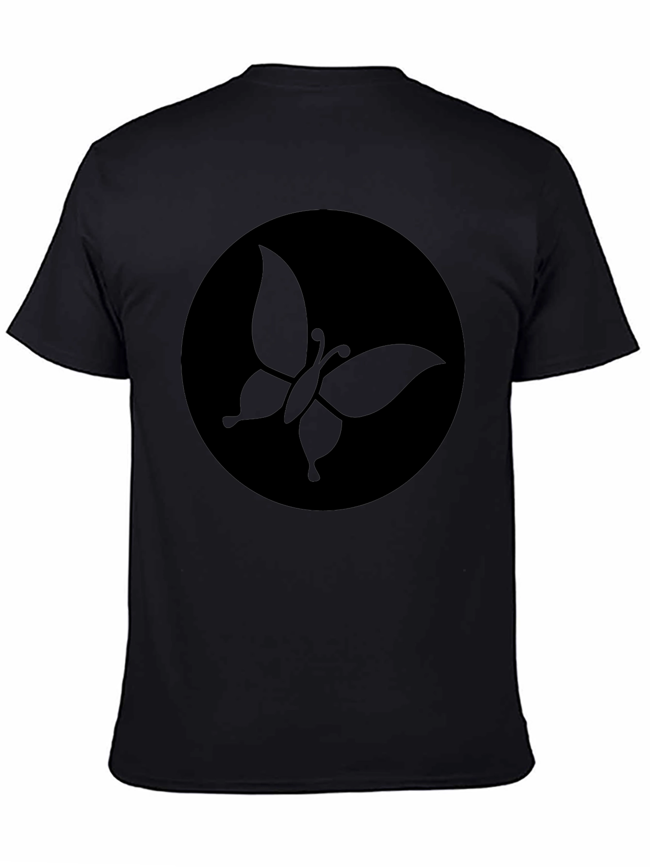 Black Butterfly Graphic Tee - Modern Black Shirt view 4