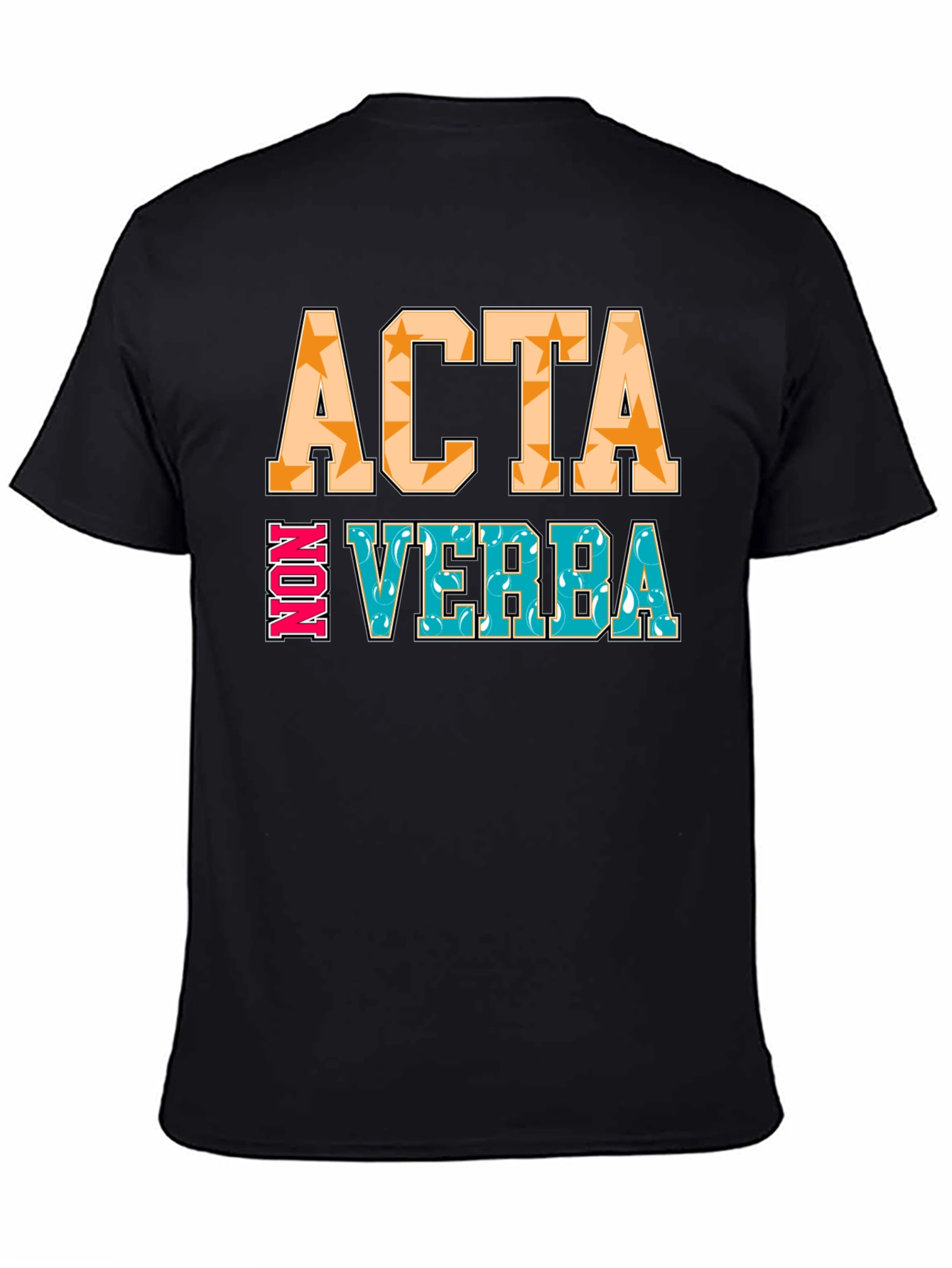 Black Acta Non Verba Graphic Tee - Action Over Words view 4