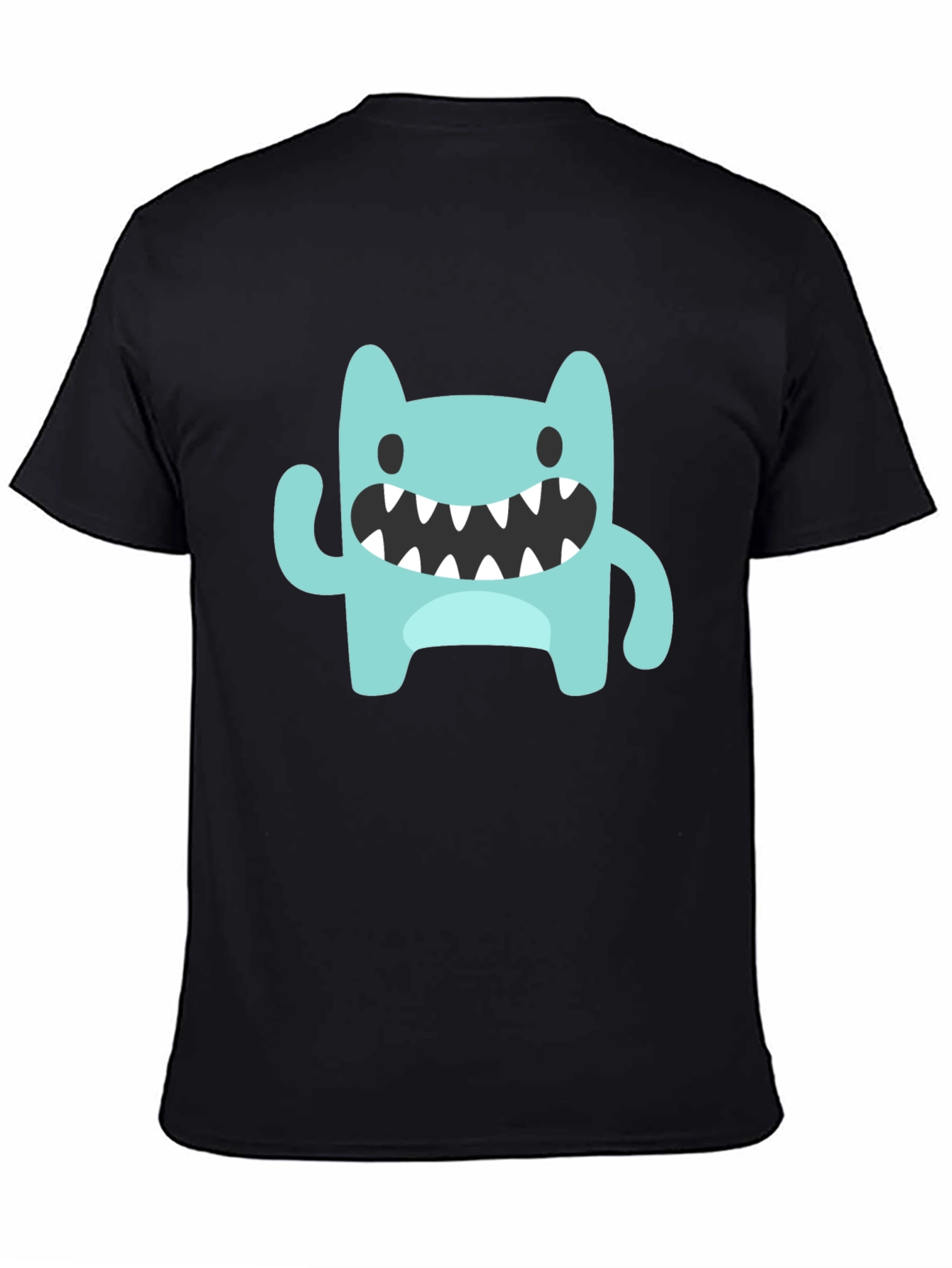Black Monster Graphic Black Tee | Fun Casual Wear view 4