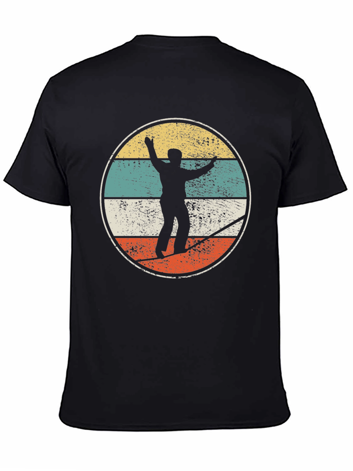 Black Retro Slackline T-Shirt view 4