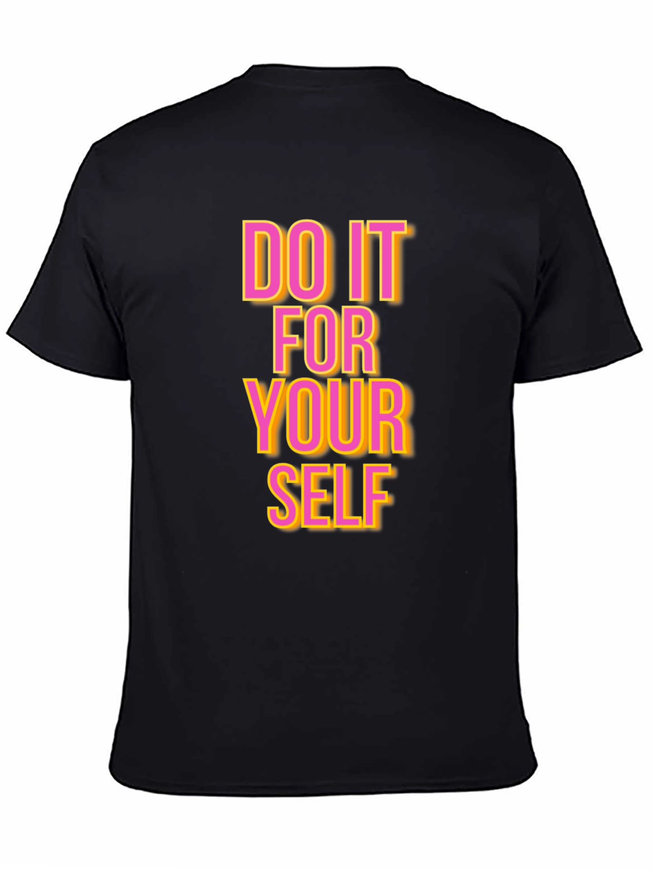 Black Motivational Graphic Tee: Do It For Yourself T-Shirt view 4