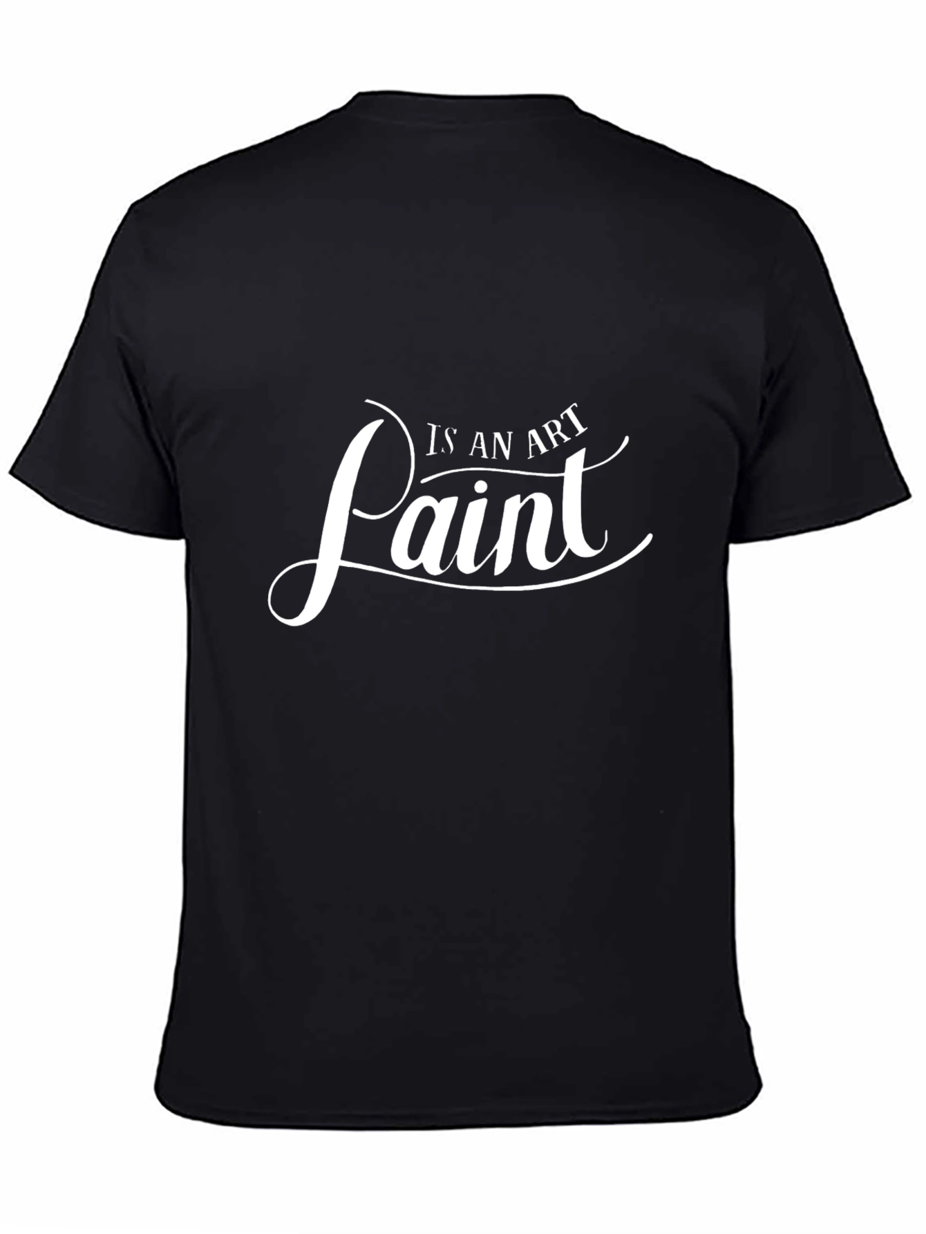 Black Paint is an Art Graphic Tee - Unisex Black T-Shirt view 4