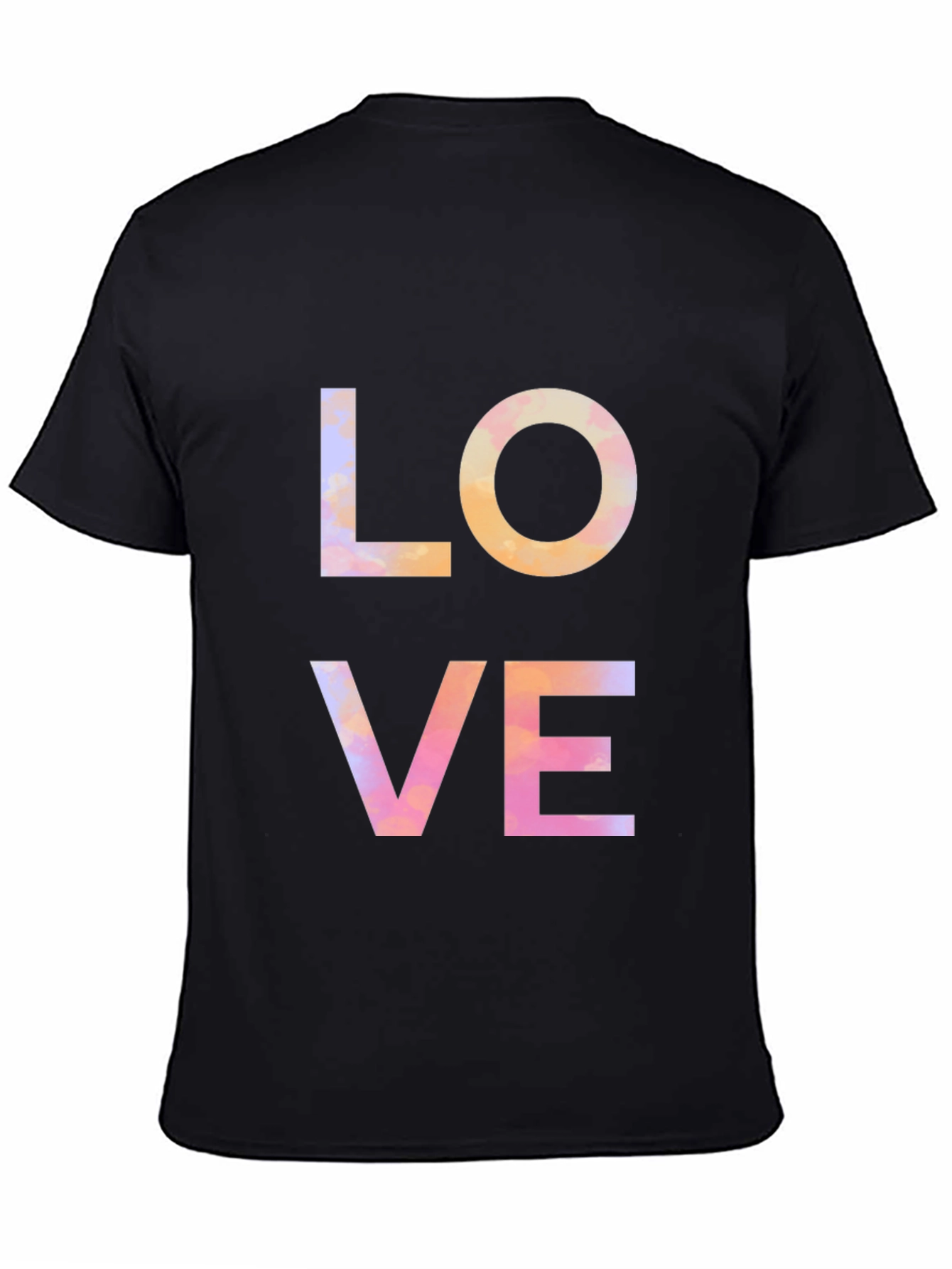 Black LOVE Graphic Black T-Shirt view 4
