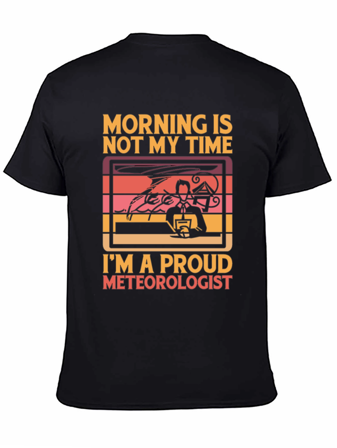 Black Proud Meteorologist T-Shirt view 4