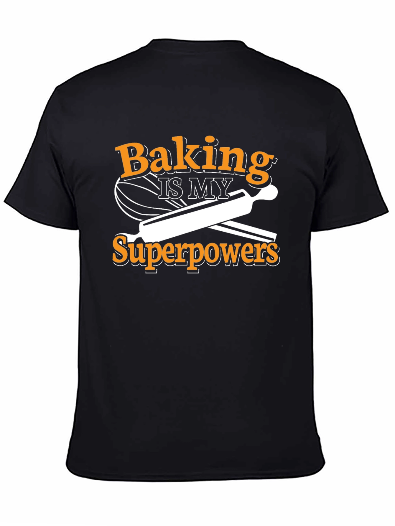 Black Baking Superpower T-Shirt - Black Cotton view 4