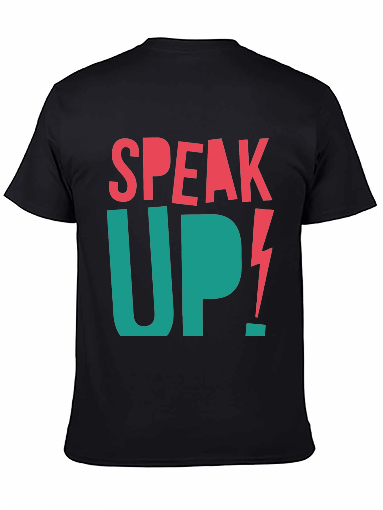 Black Speak Up Graphic Tee view 4
