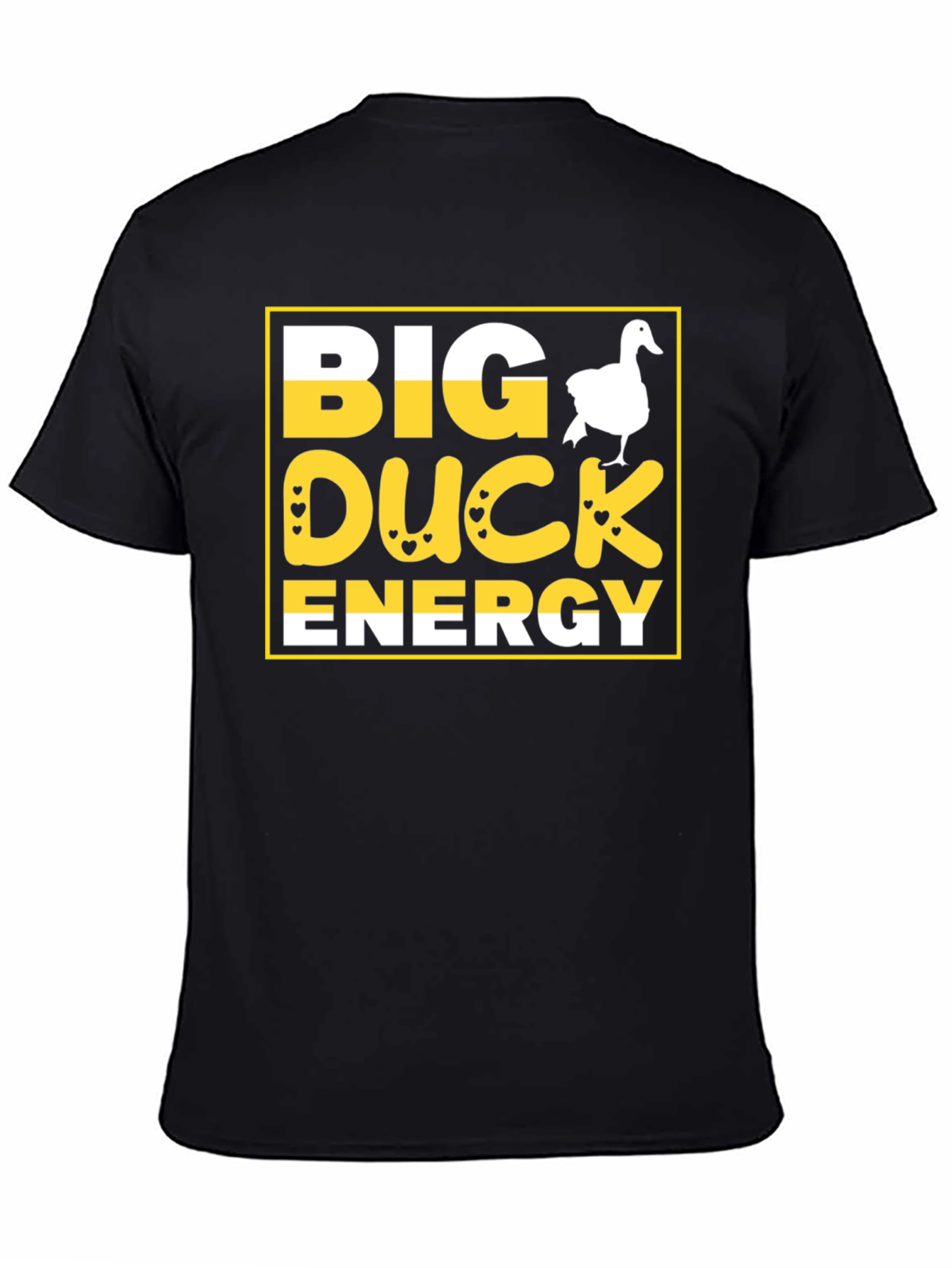 Black Big Duck Energy T-Shirt view 4