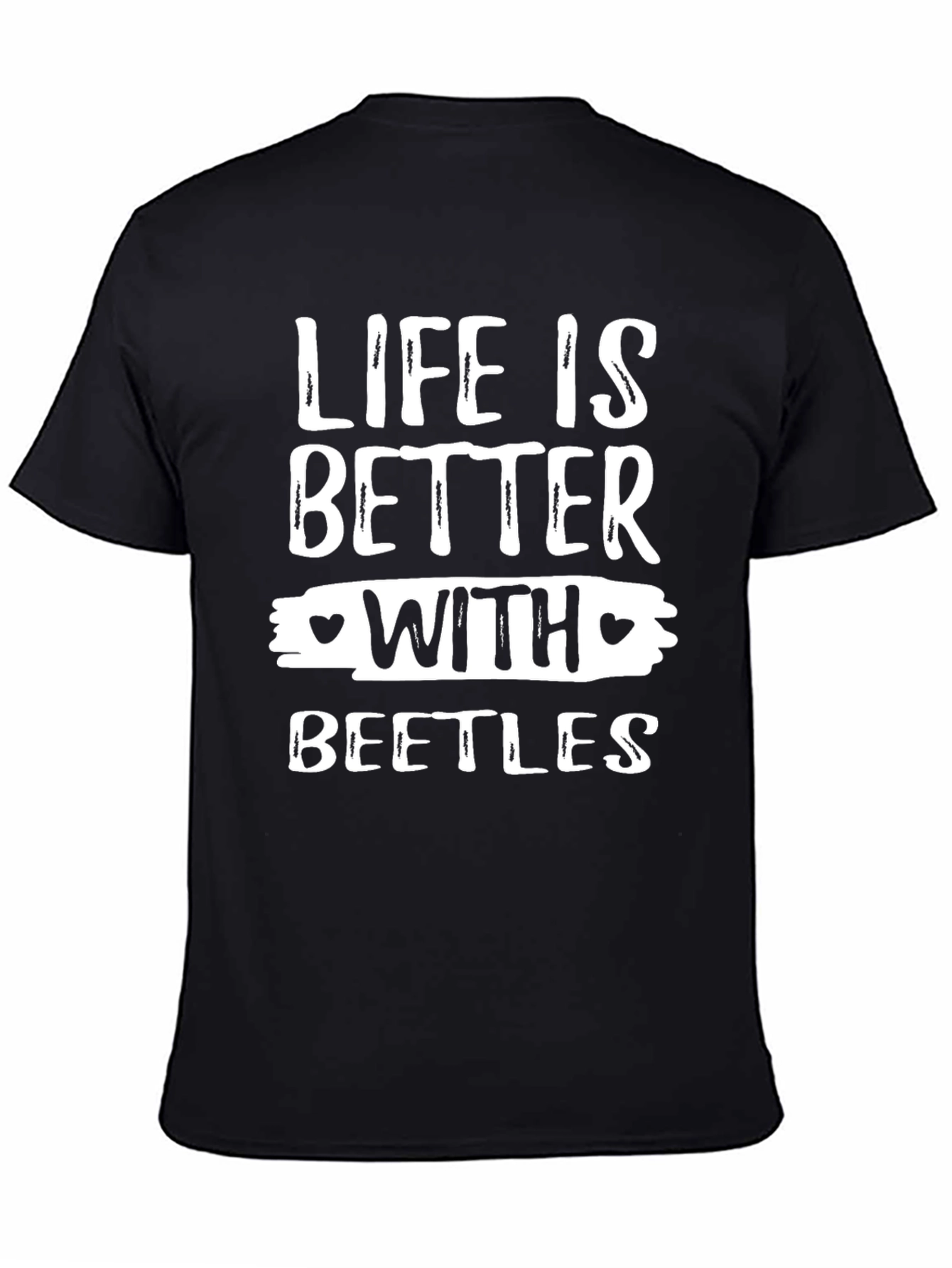 Black Life is Better with Beetles Graphic Tee view 4