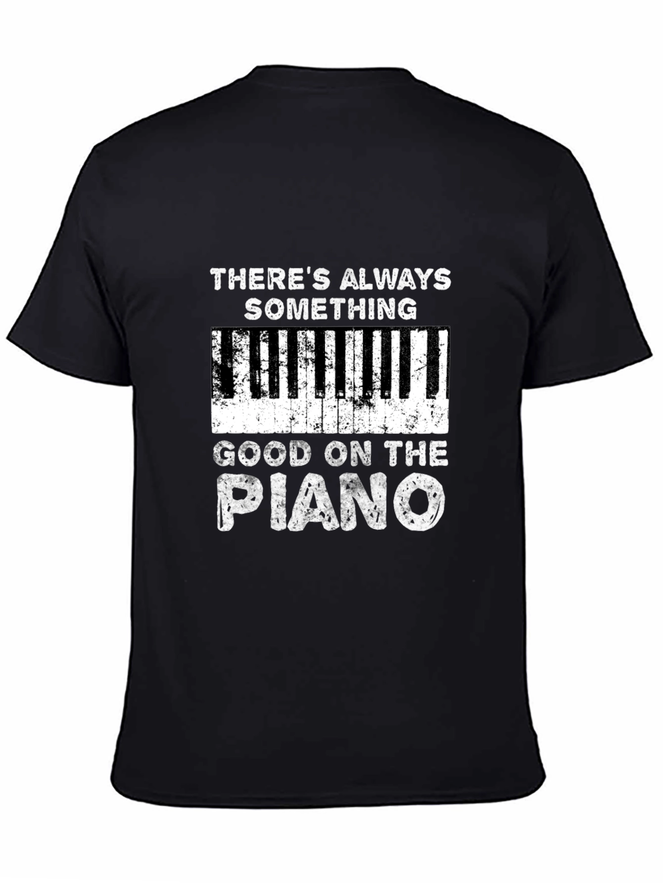 Black Piano Player T-Shirt - Always Something Good view 4