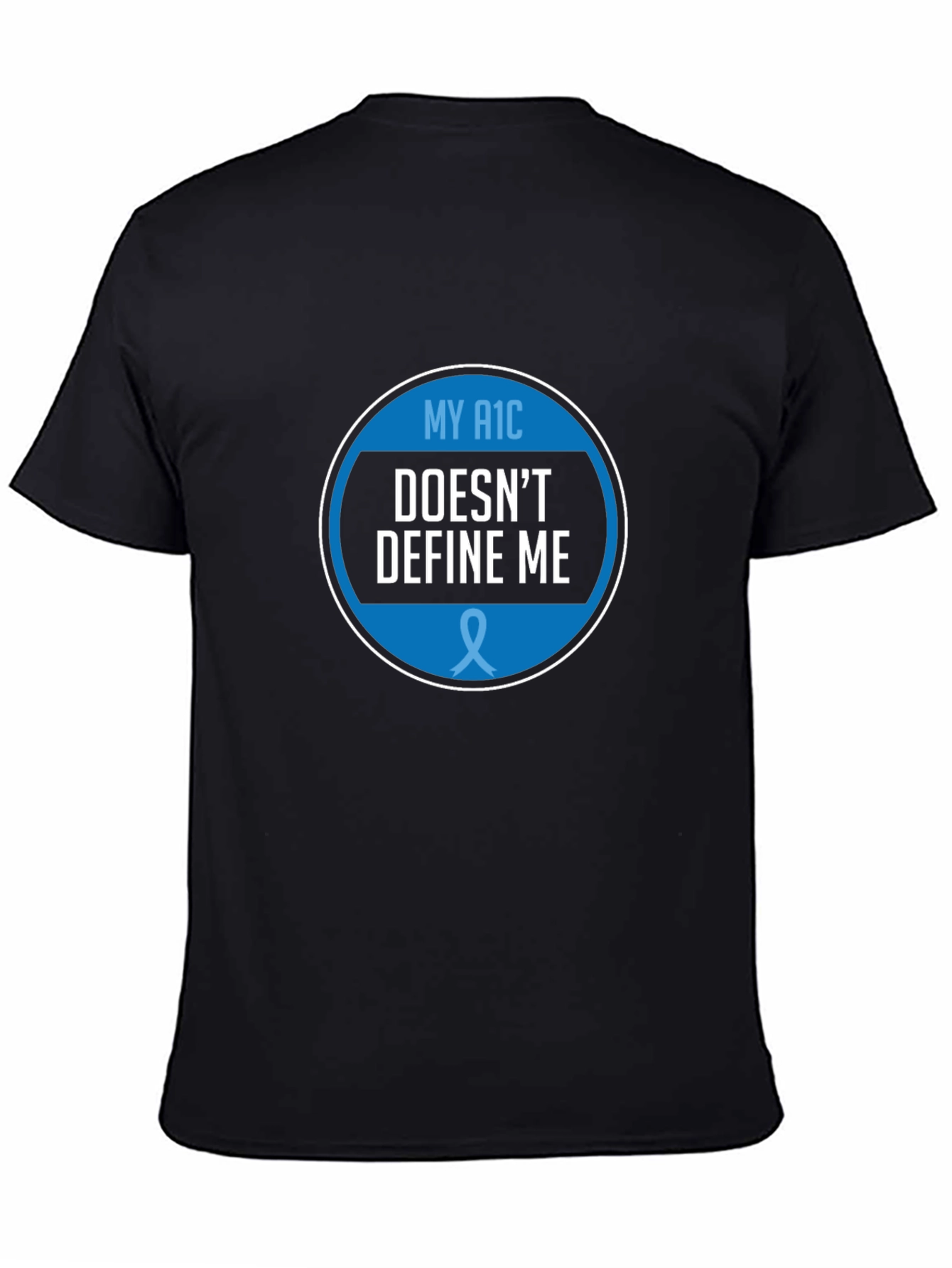 Black My A1C Doesn't Define Me Graphic T-Shirt view 4