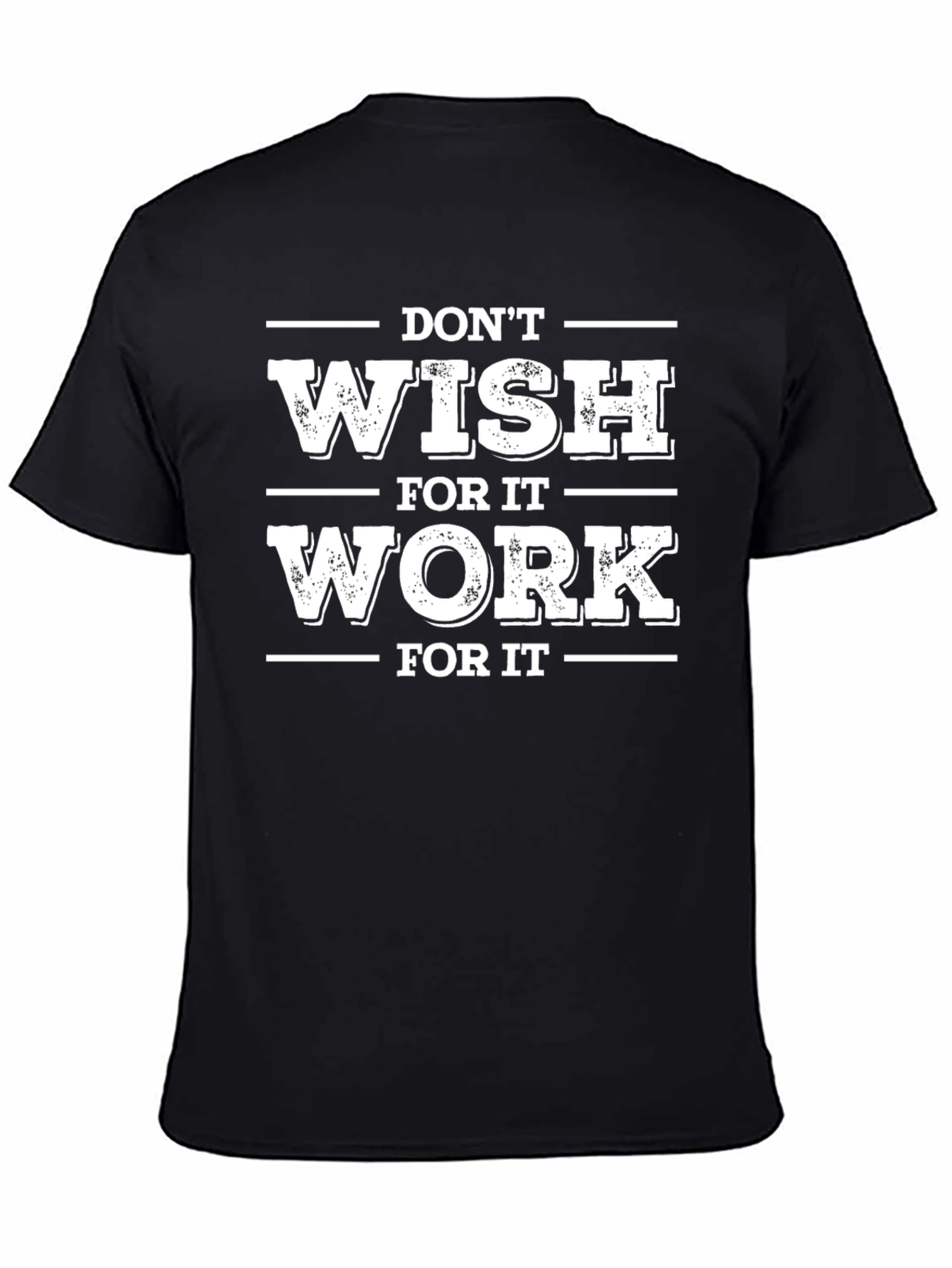 Black Motivational "Work for It" Graphic Tee view 4
