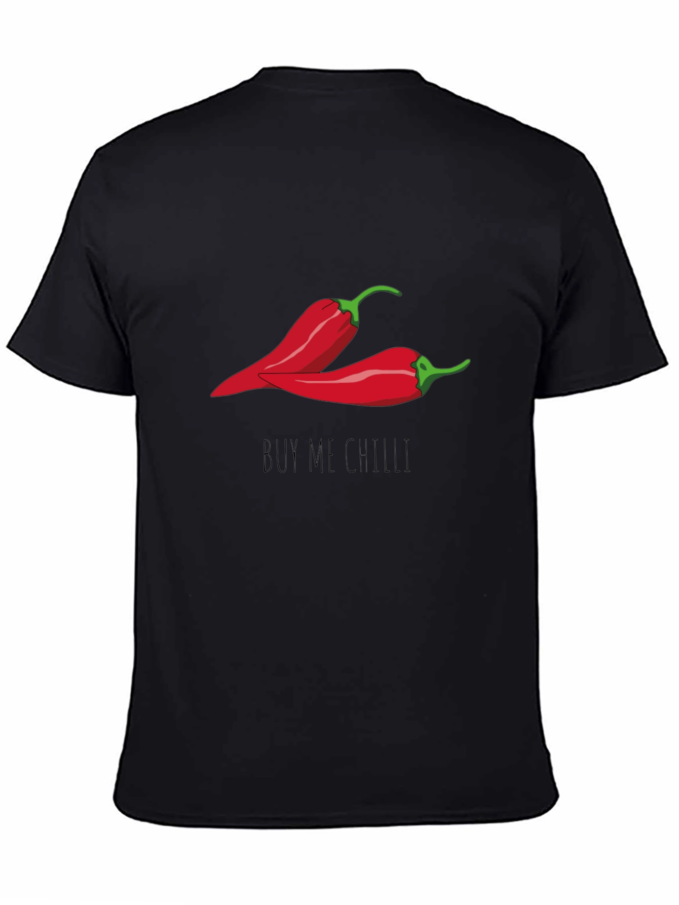 Black Buy Me Chilli Graphic T-Shirt view 4