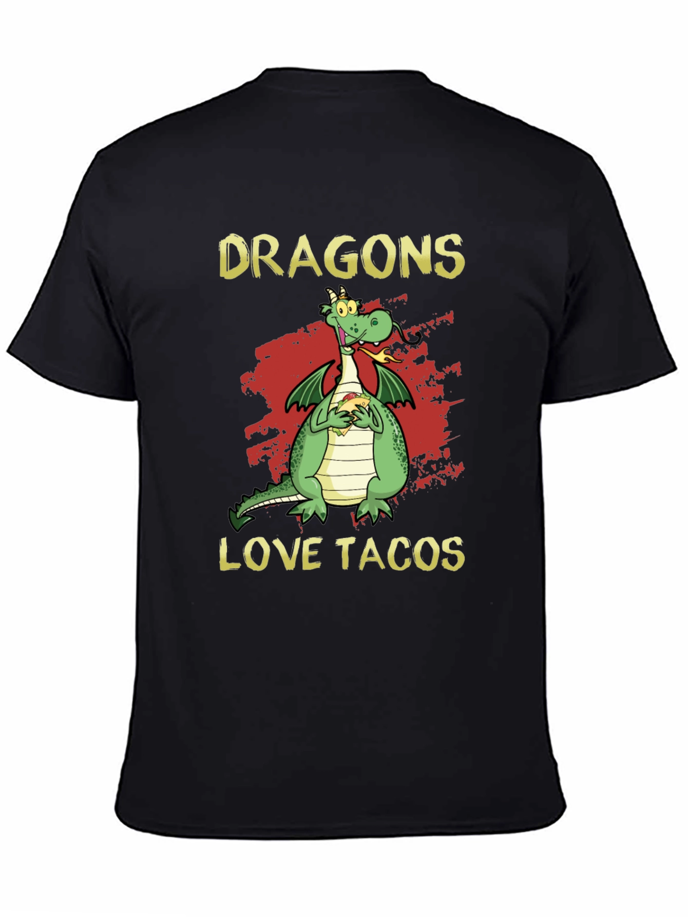 Black Dragons Love Tacos Graphic T-Shirt view 4