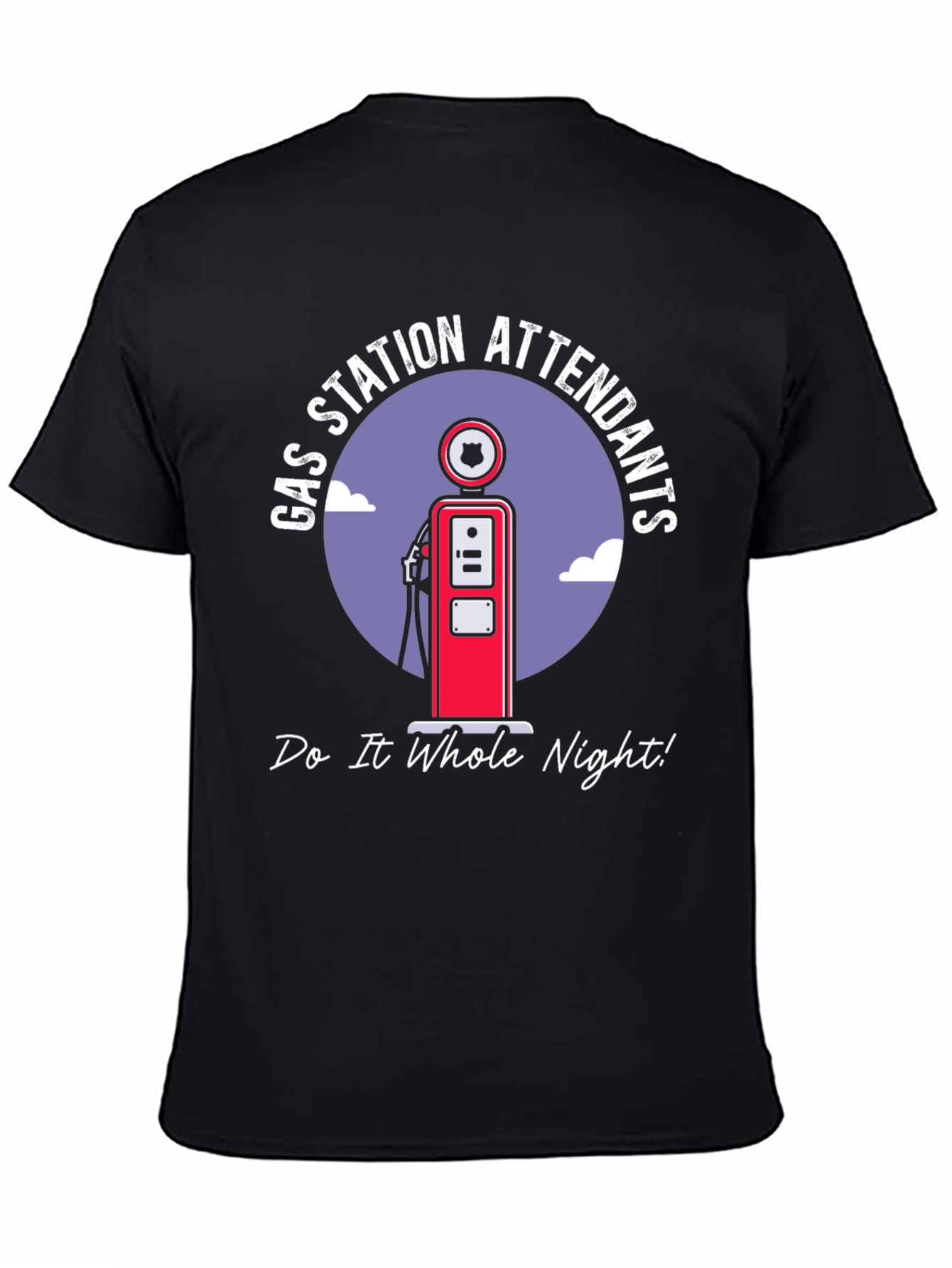 Black Gas Station Attendants T-Shirt view 4
