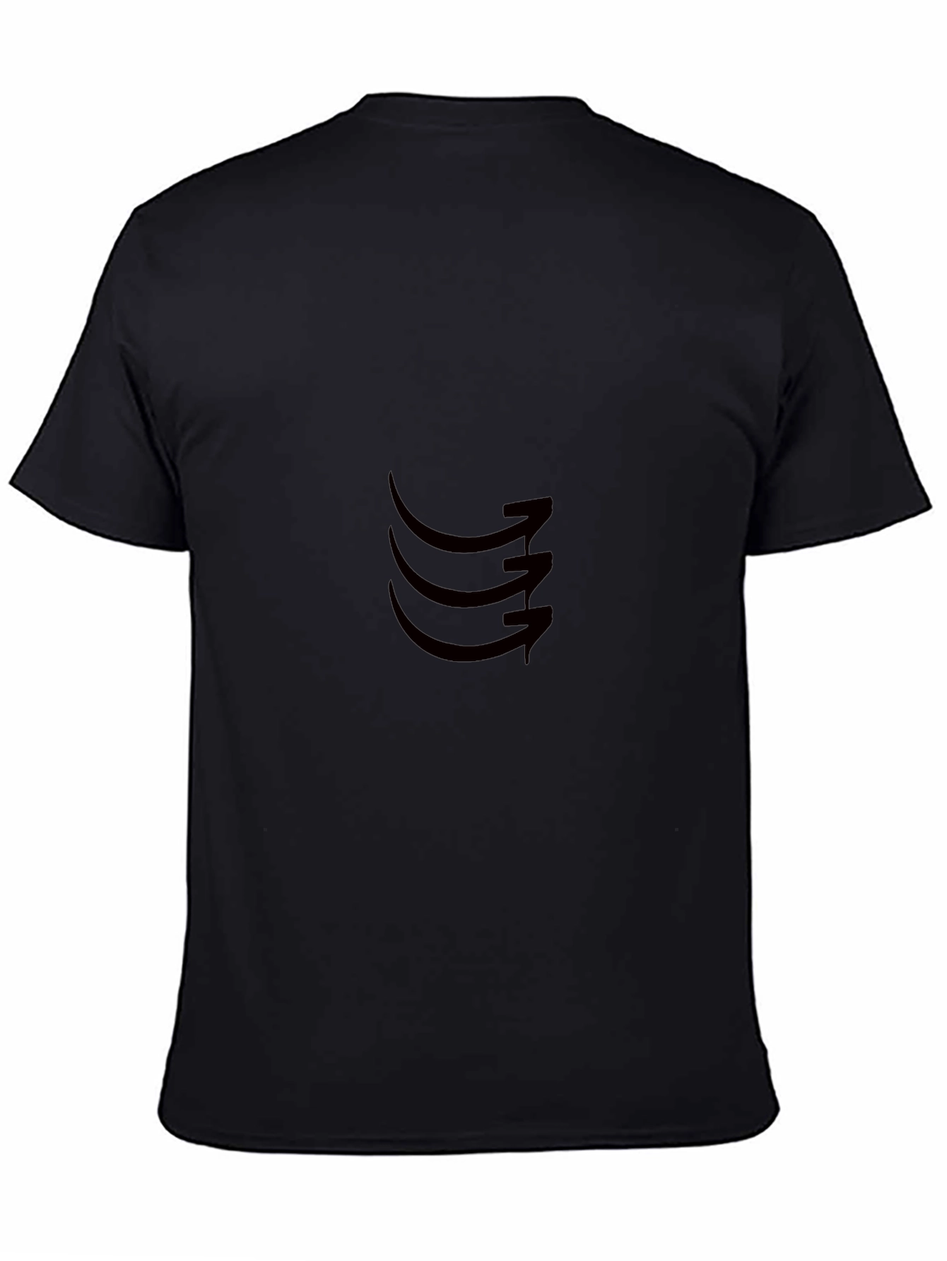 Black Black Graphic Tee - Abstract Arrow Design view 4