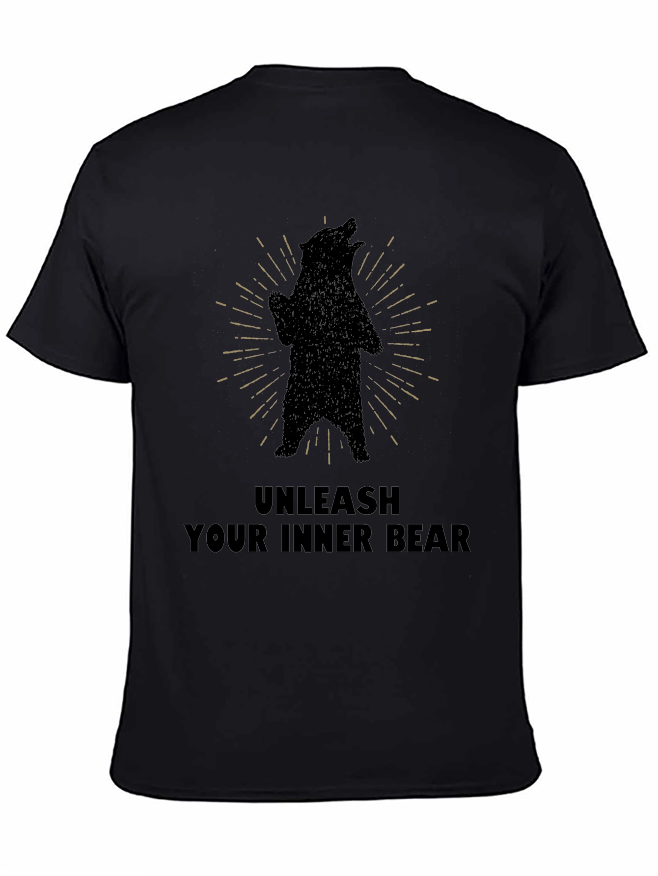Black Unleash Your Inner Bear Graphic Tee view 4